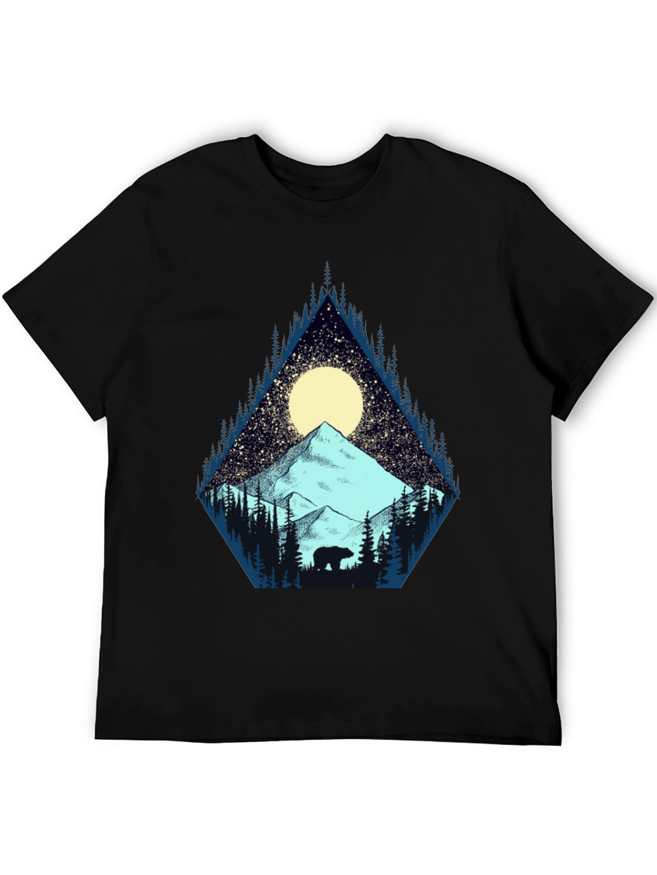 Black Mountain Bear Graphic Tee - Nature Adventure Shirt view 5