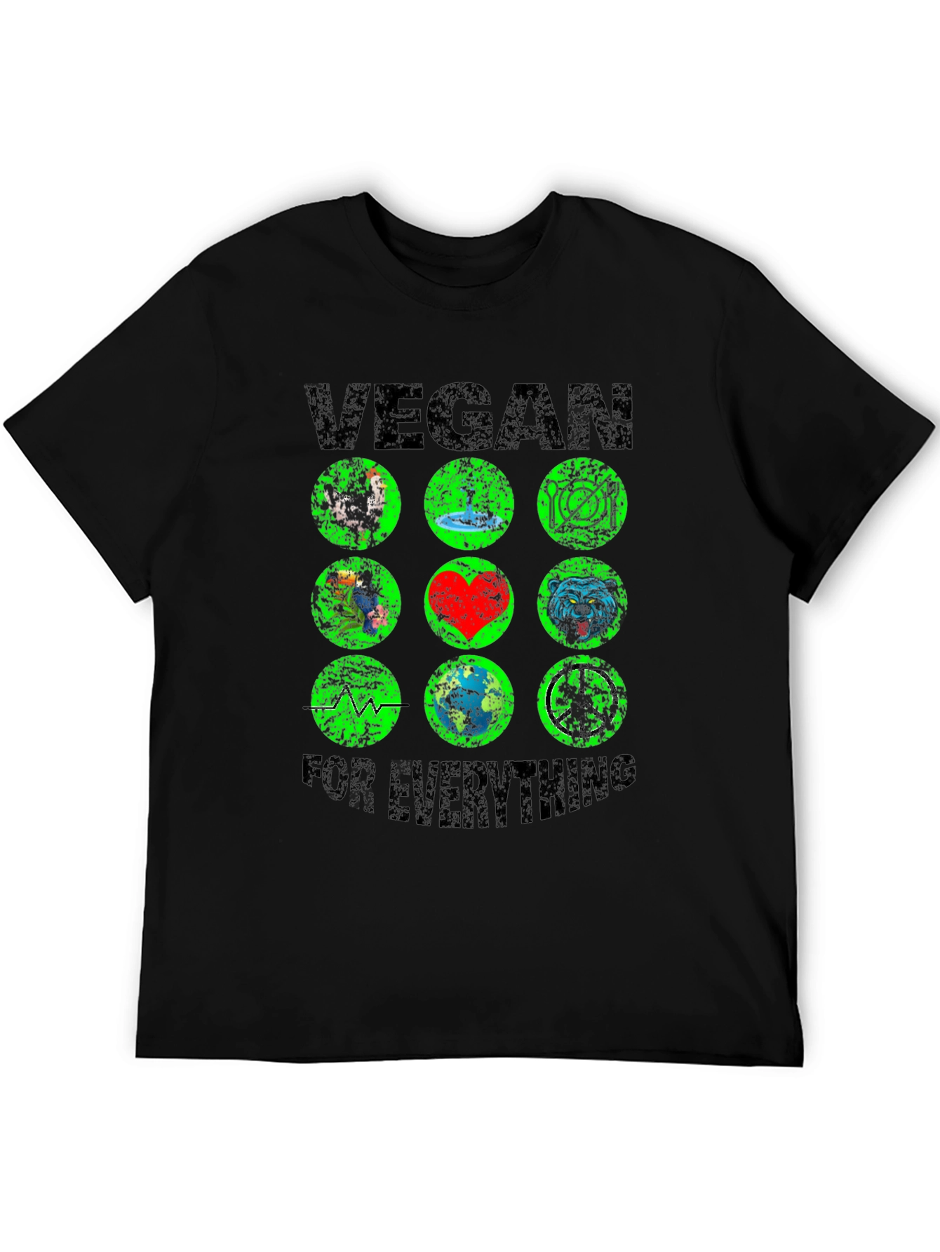 Black Vegan For Everything T-Shirt view 5