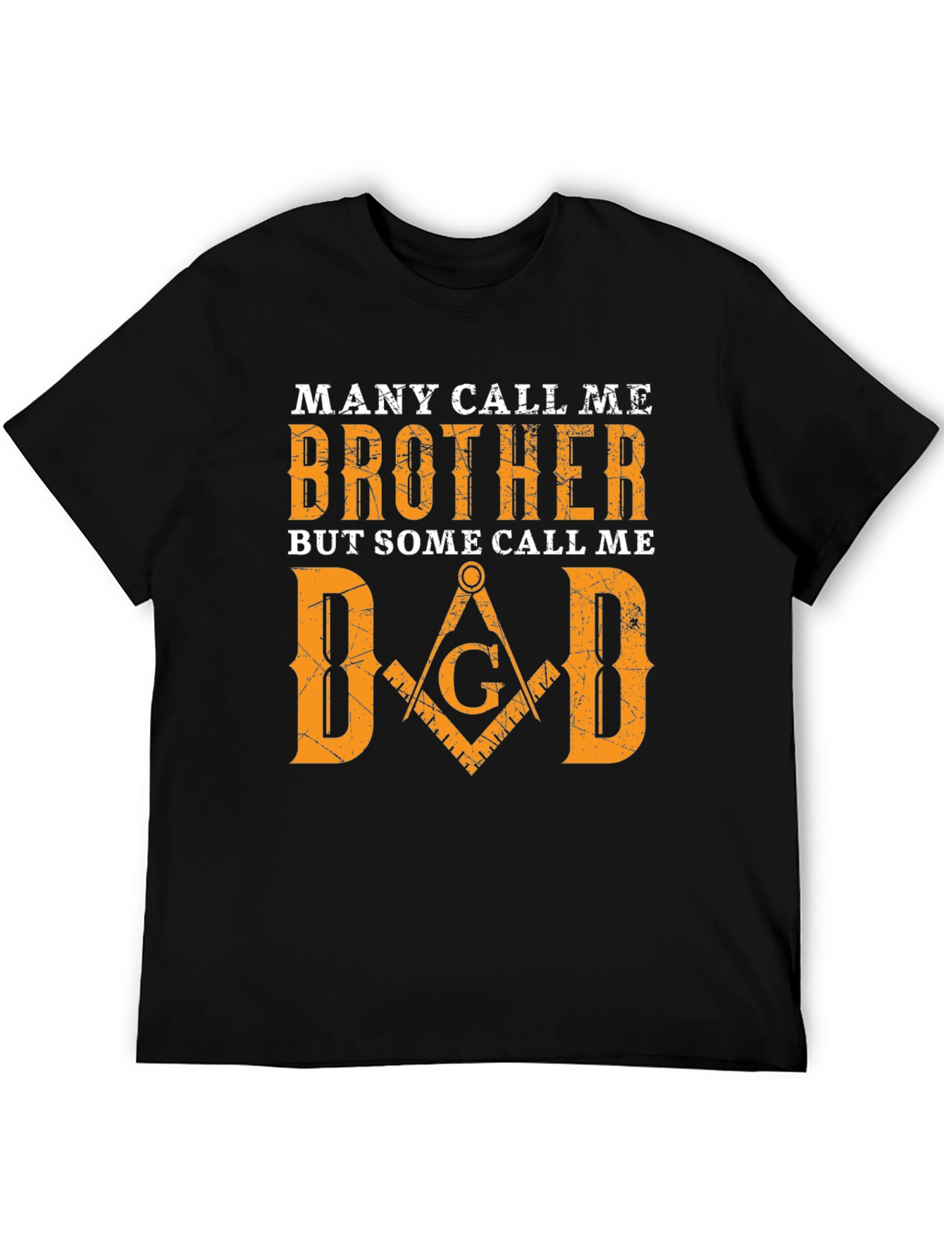 Black Many Call Me Brother Dad T-Shirt view 5