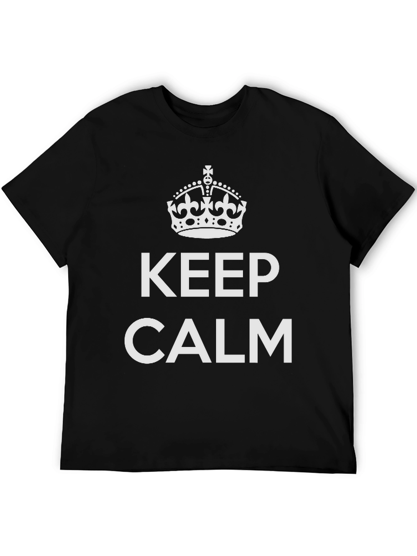 Black Keep Calm Graphic Tee - Black view 5