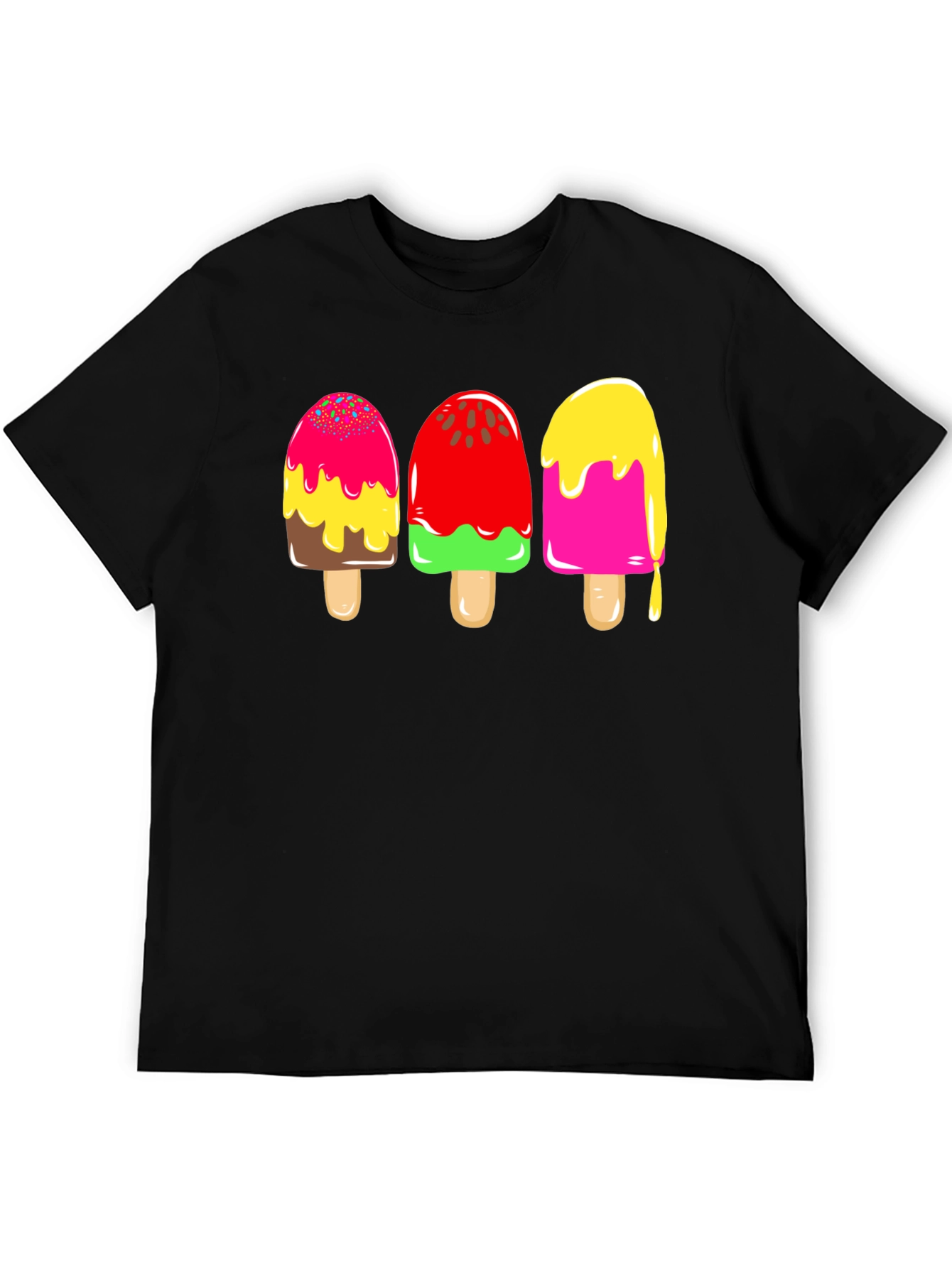 Black Fun Popsicle Graphic Tee - Summer Style view 5