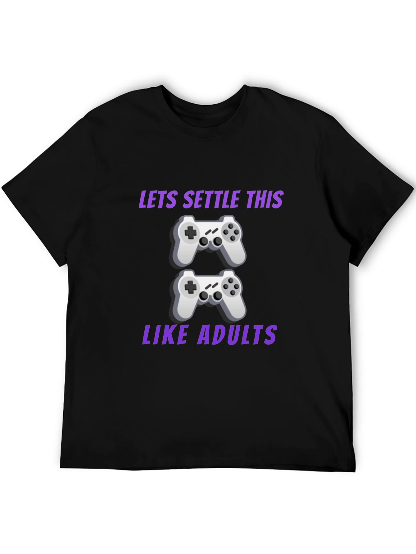 Black Gamer T-Shirt: Let's Settle This Like Adults view 5