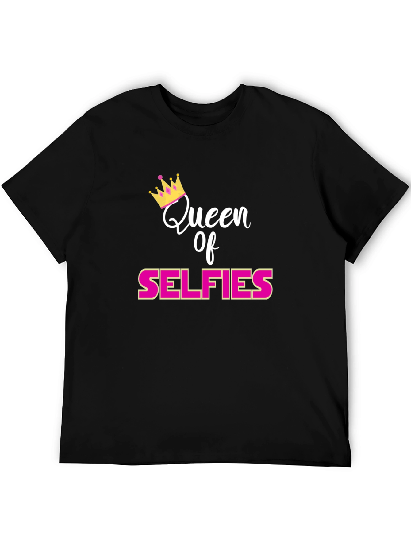 Black Queen of Selfies Black T-Shirt view 5