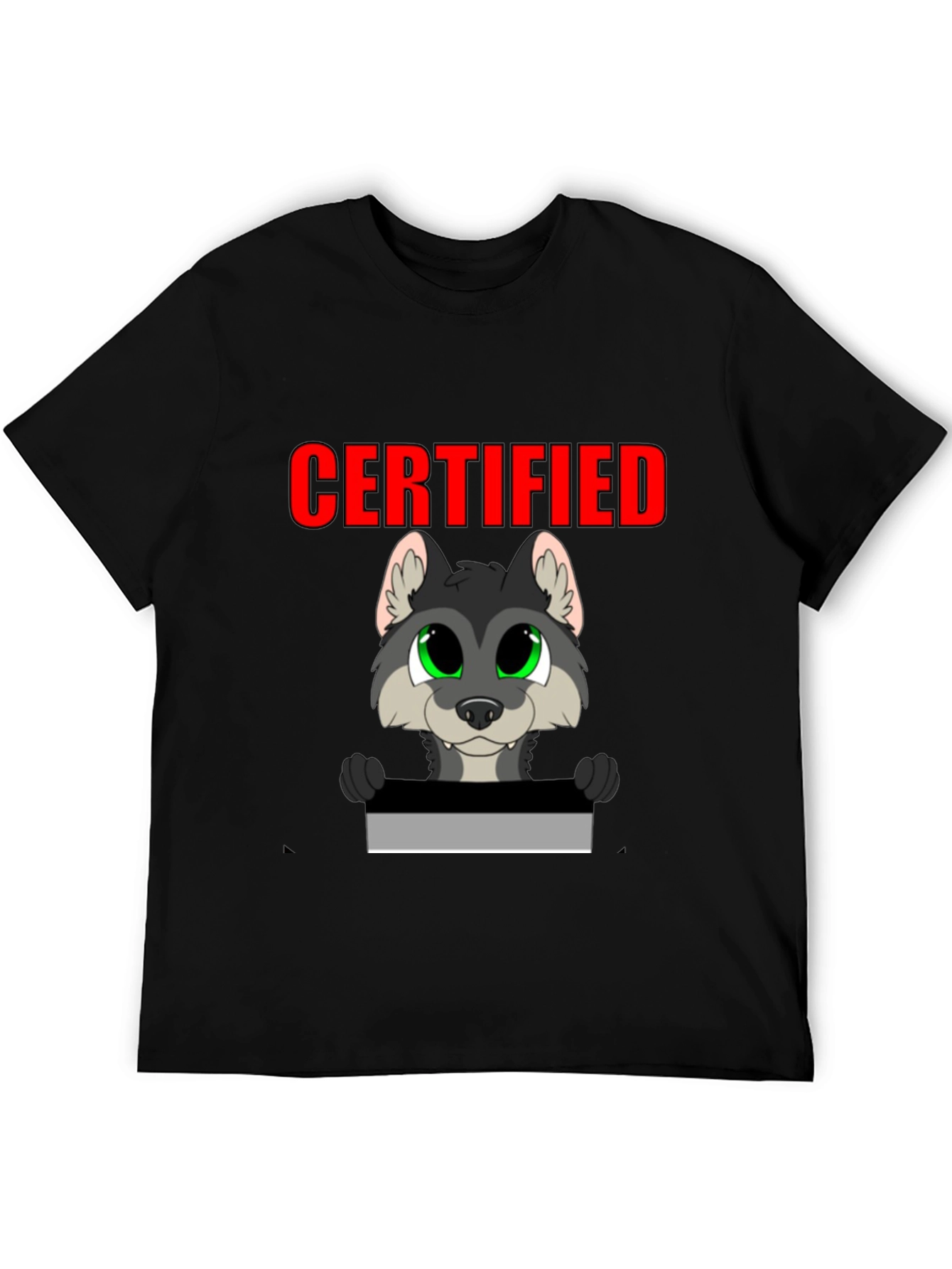Black Certified Wolf Graphic T-Shirt - Black view 5