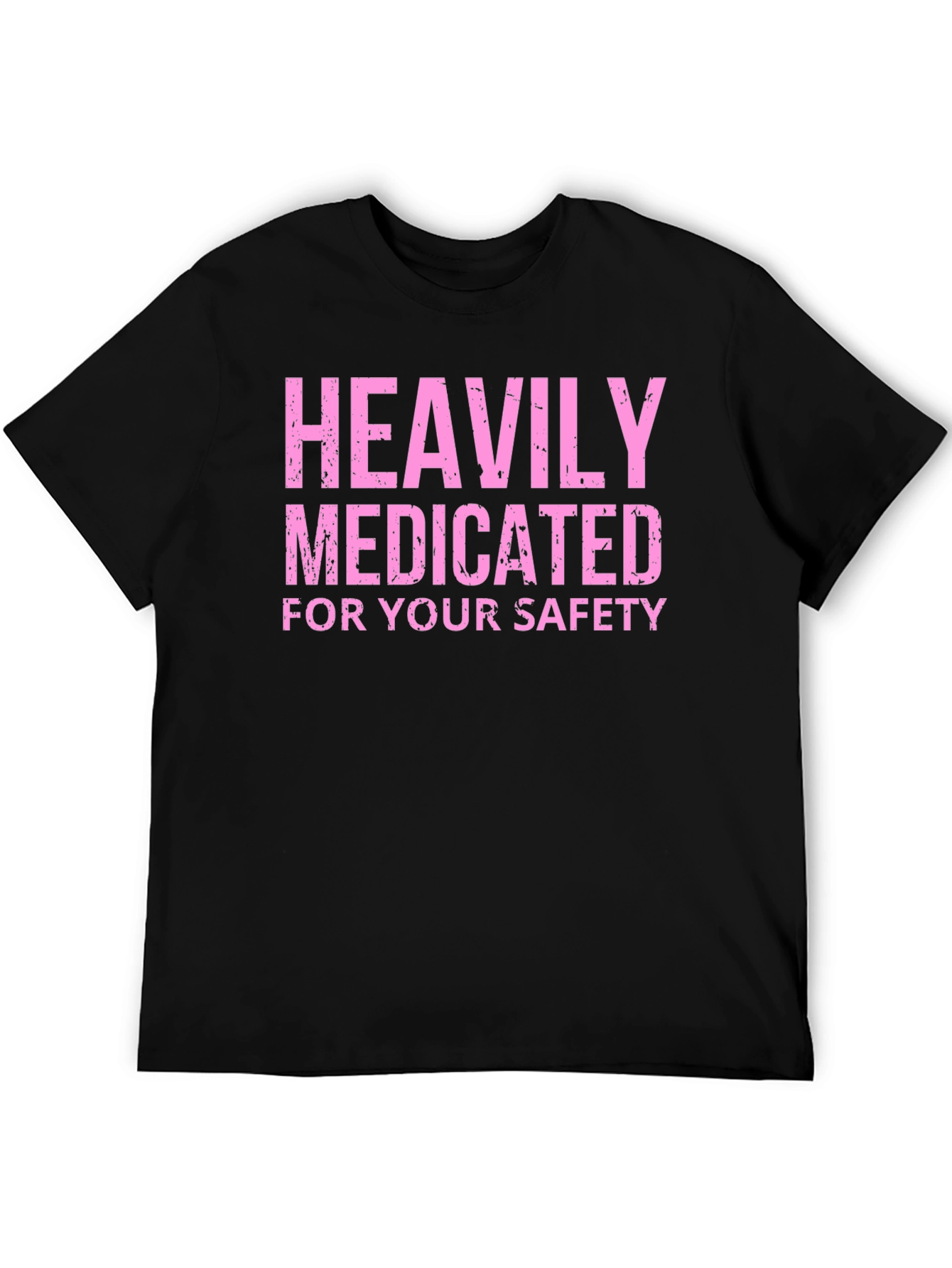 Black Heavily Medicated Funny Graphic Tee view 5