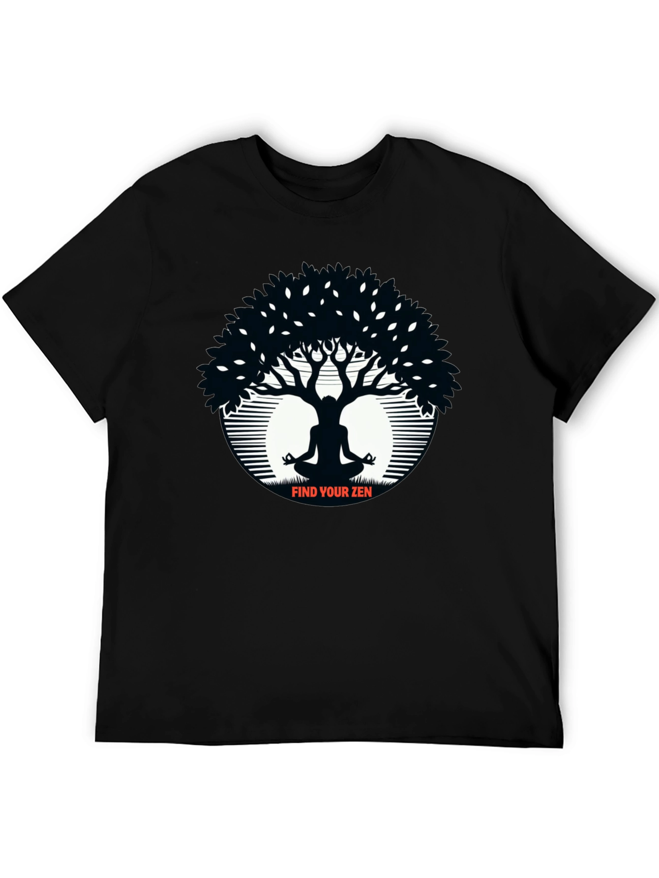 Zen Tree Black T-Shirt Meditation Tee - 5