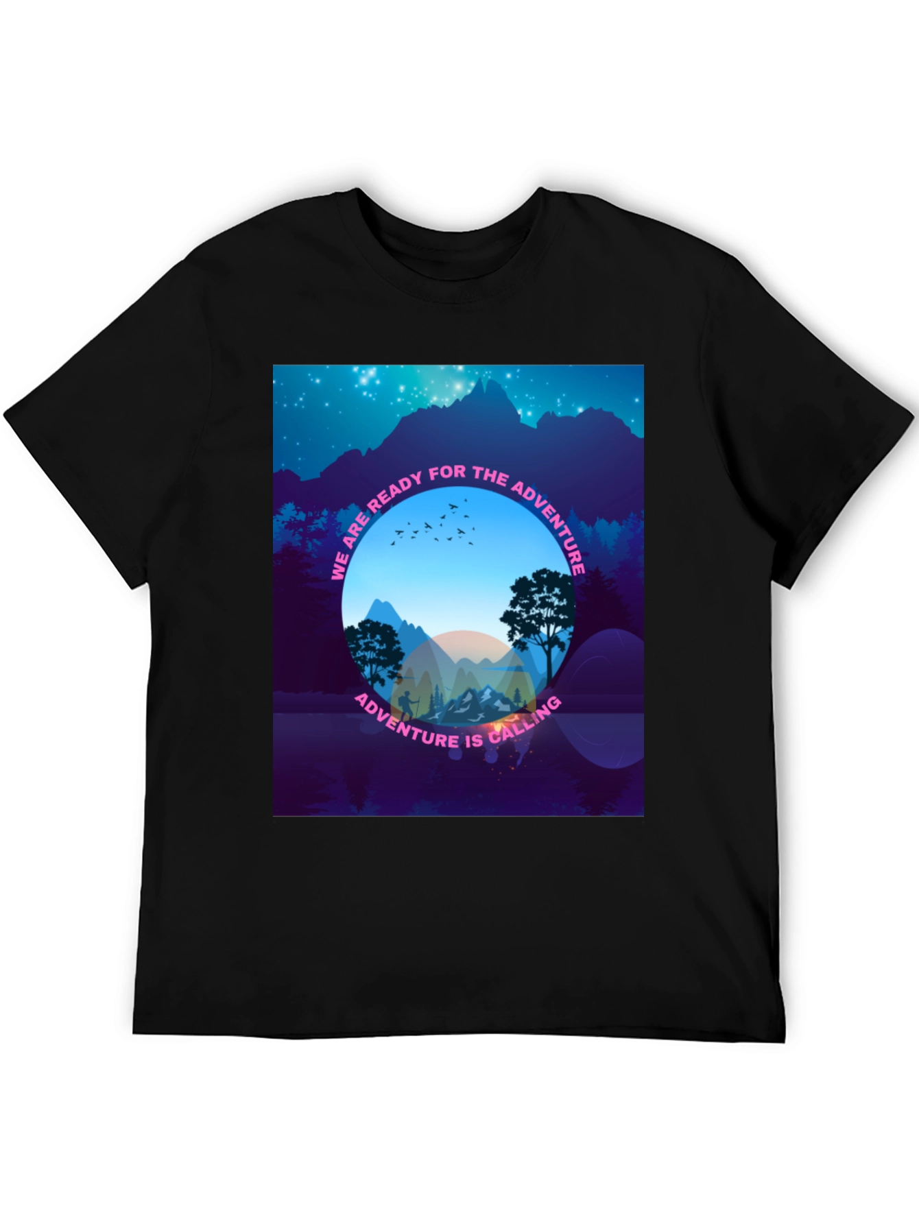Black Adventure Calling T-Shirt - Ready for the Outdoors view 5