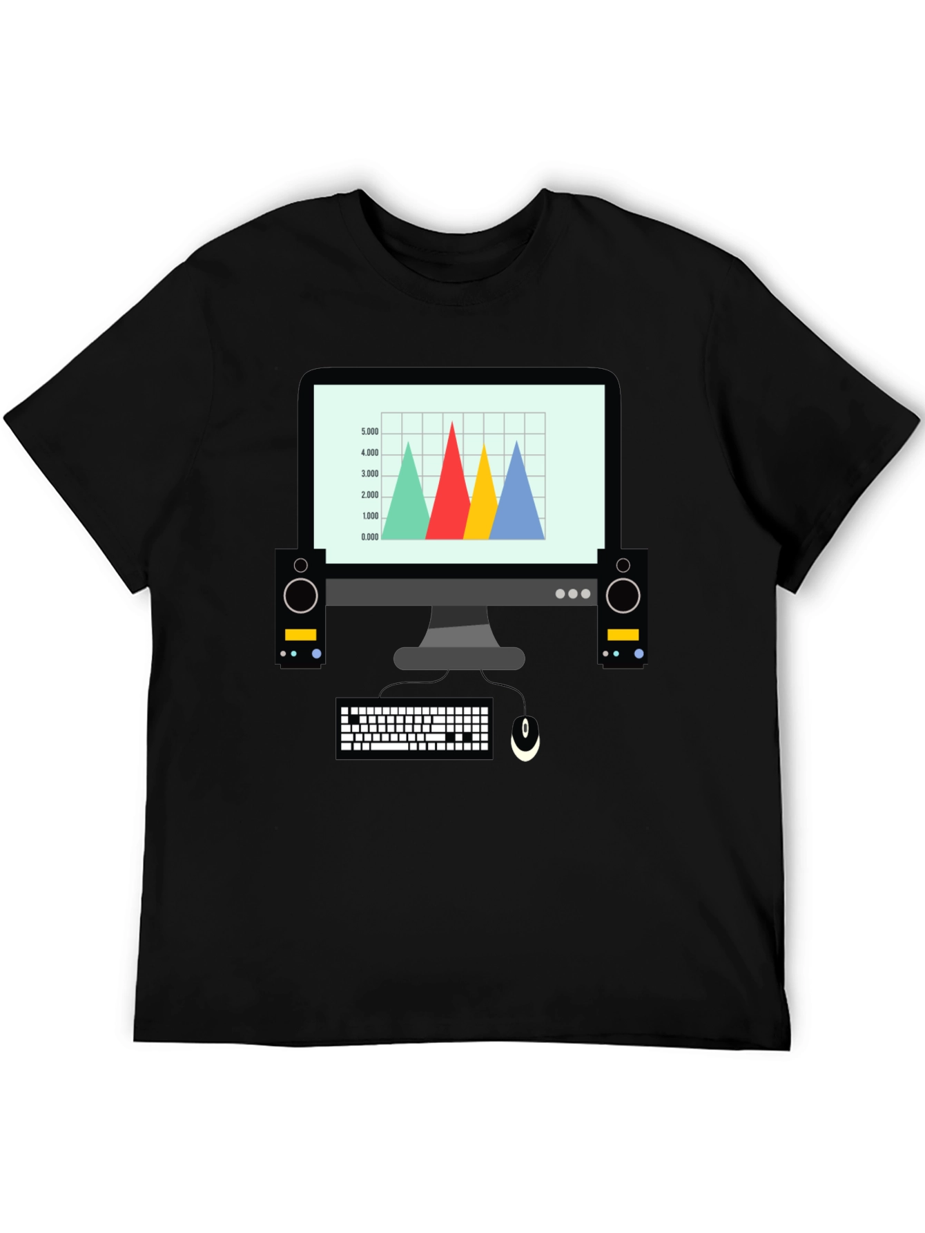 Black Computer Graphic Tee - Funny Tech Geek T-Shirt view 5