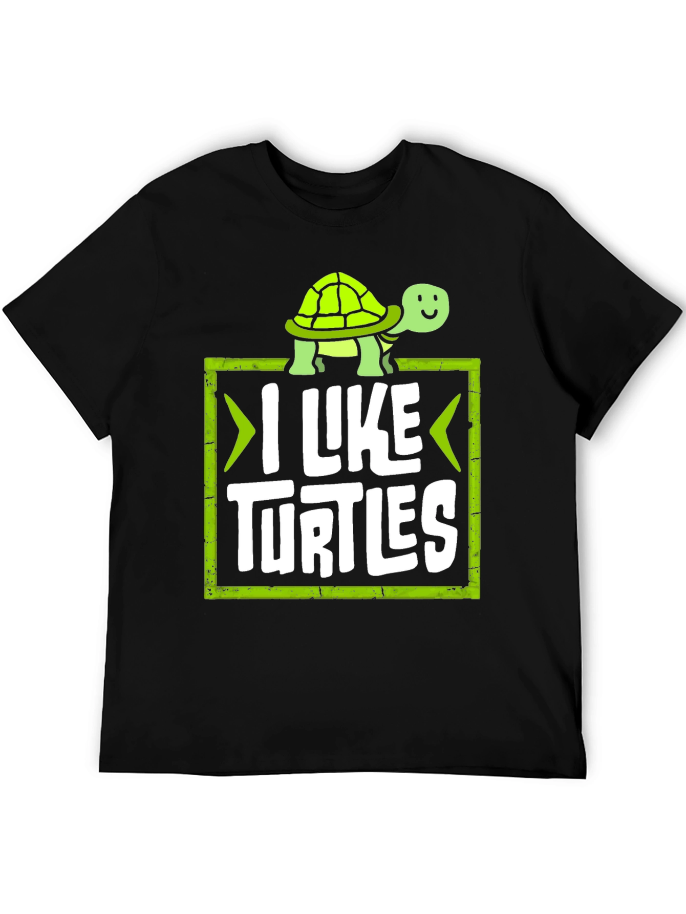 Black I Like Turtles Graphic Tee view 5