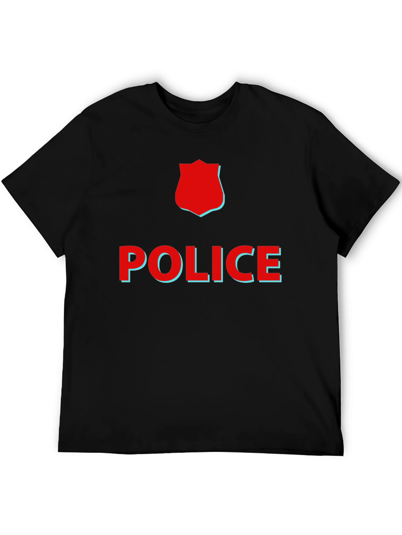 Black Novelty Police Graphic Tee view 5