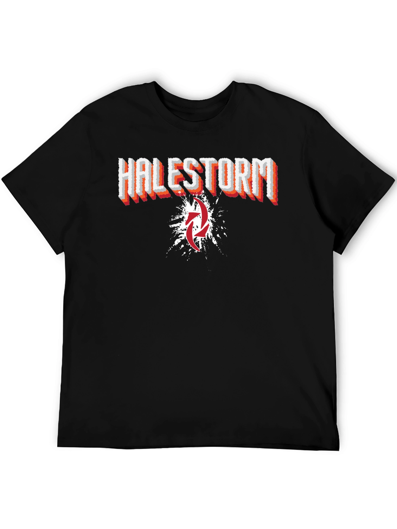 Black Halestorm Band Graphic Print Black T-Shirt view 5
