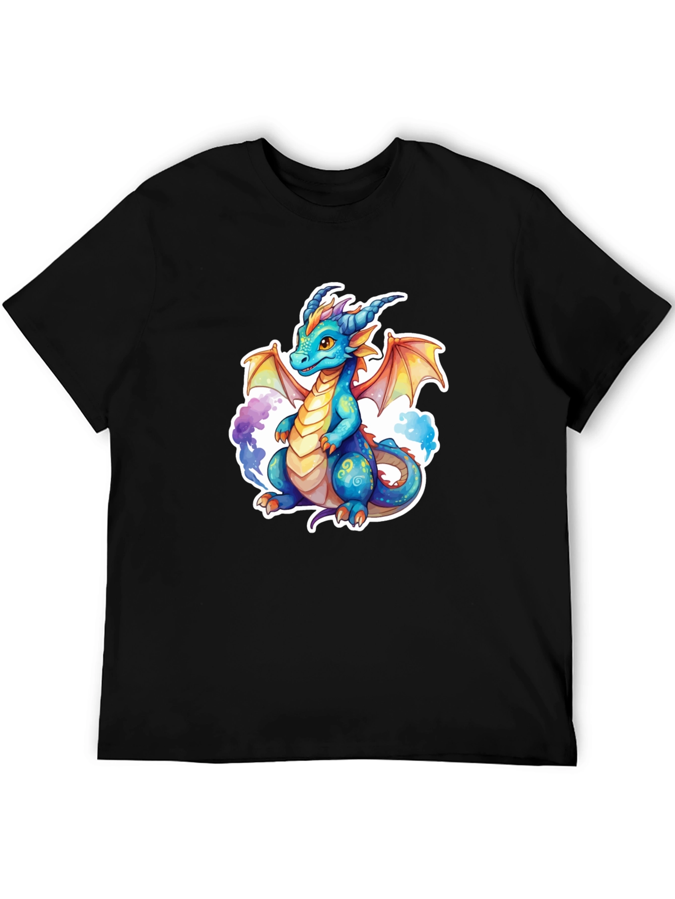 Black Dragon Graphic Tee - Fantasy Art Shirt view 5