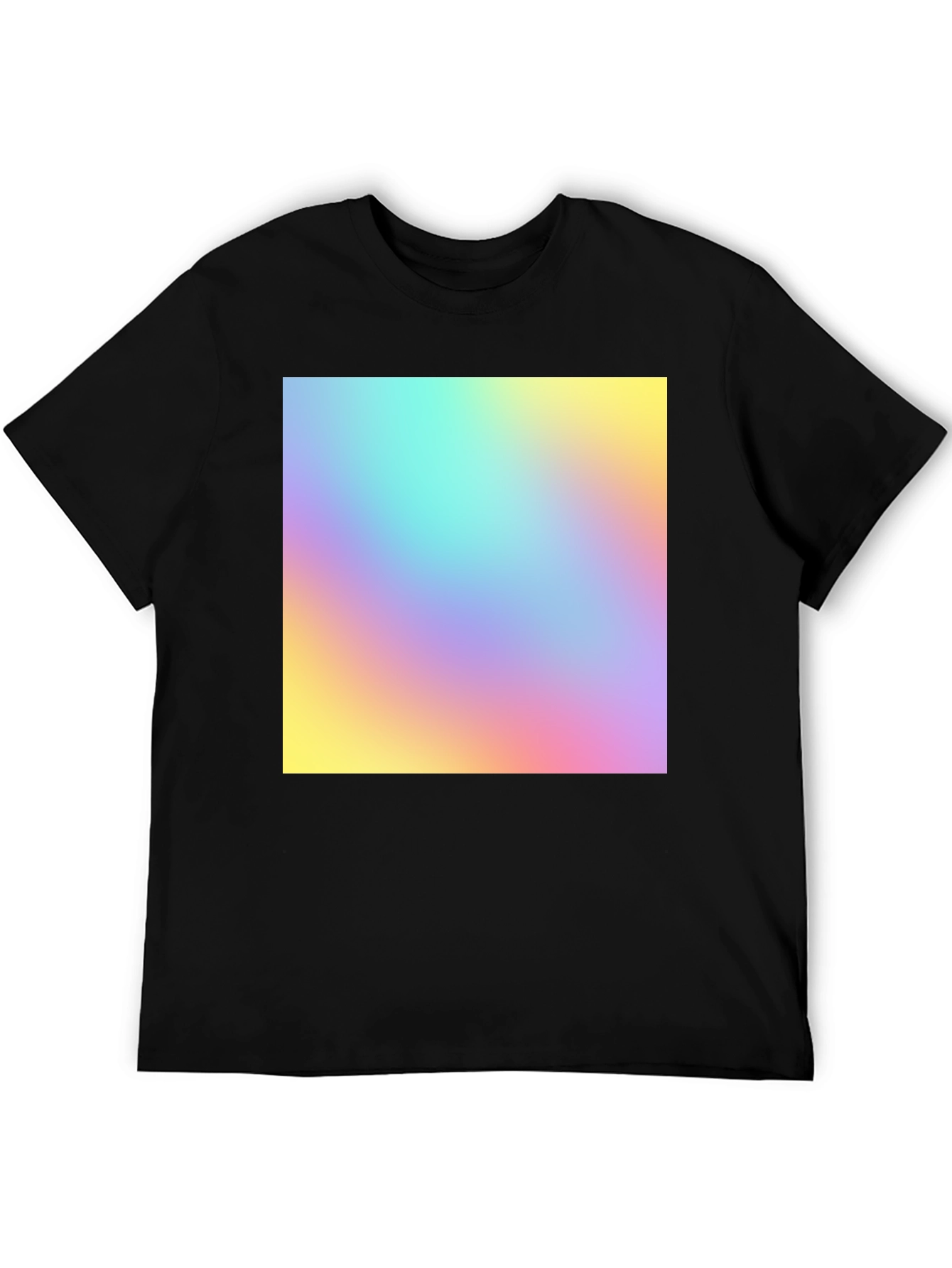 Black Vibrant Gradient T-Shirt view 5