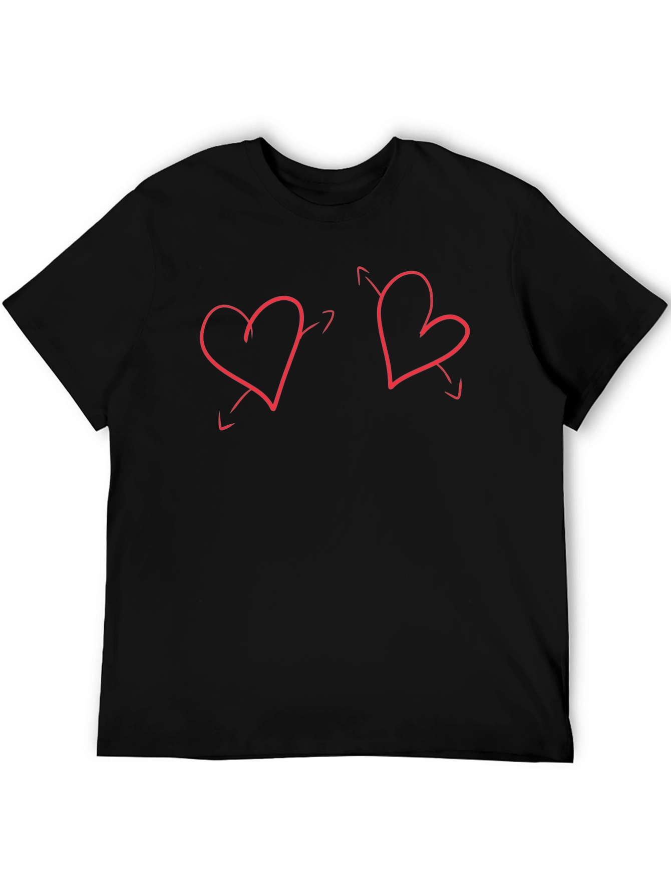 Black Heart Arrow Graphic Tee - Trendy Black T-Shirt view 5
