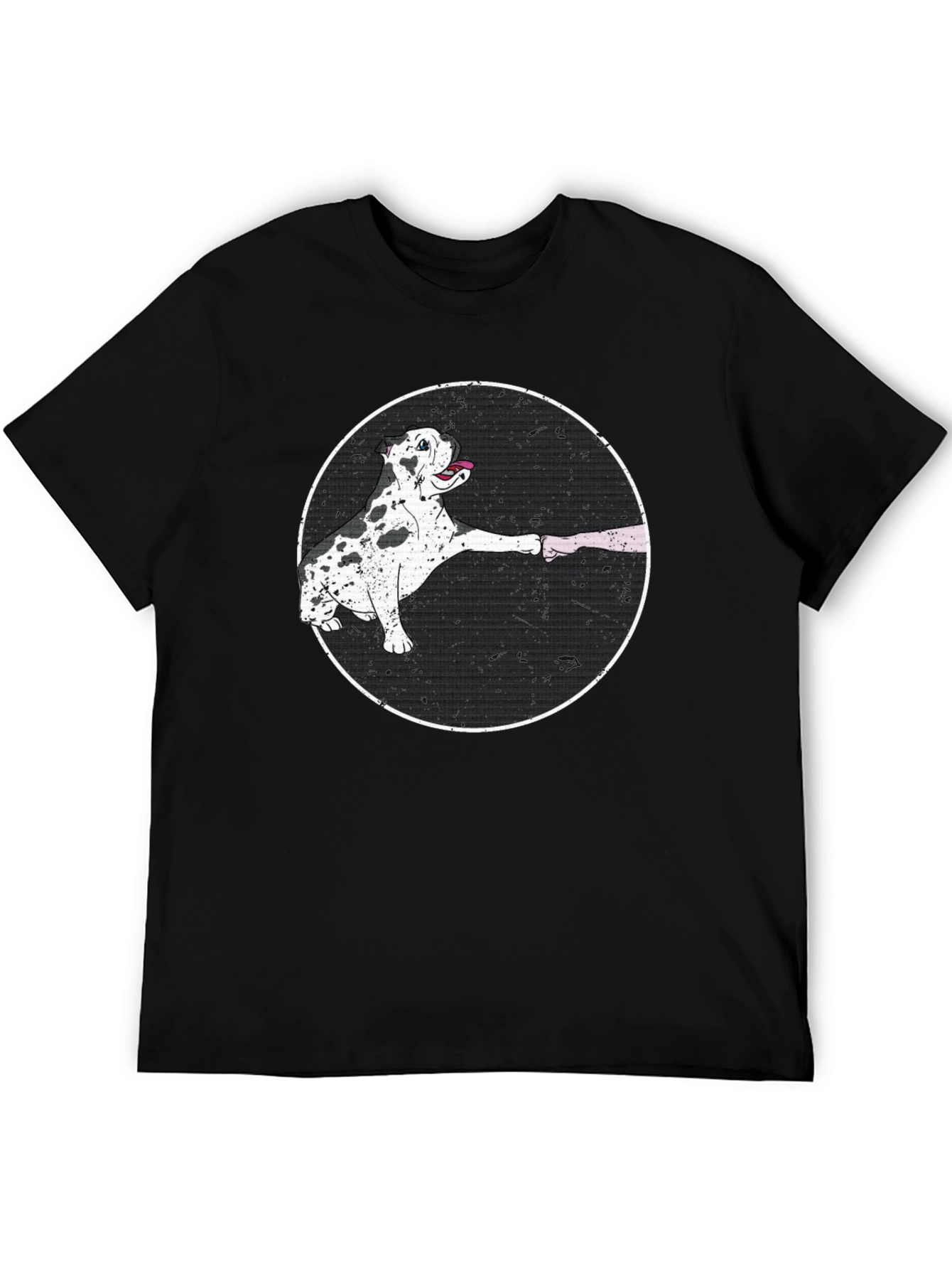 Black Dog Fist Bump Black T-Shirt view 5