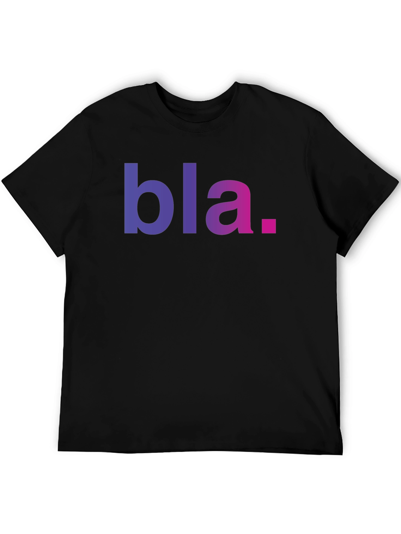 Black Bla Graphic Tee - Black Casual T-Shirt view 5