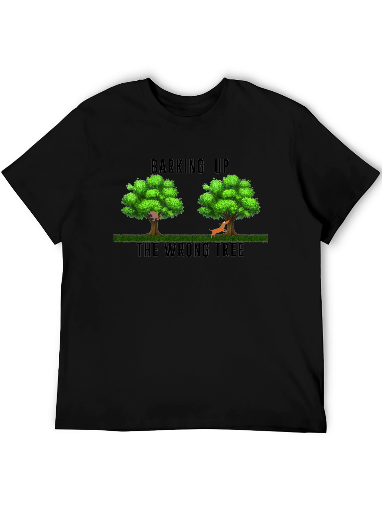 Black Barking Up the Wrong Tree Graphic T-Shirt view 5