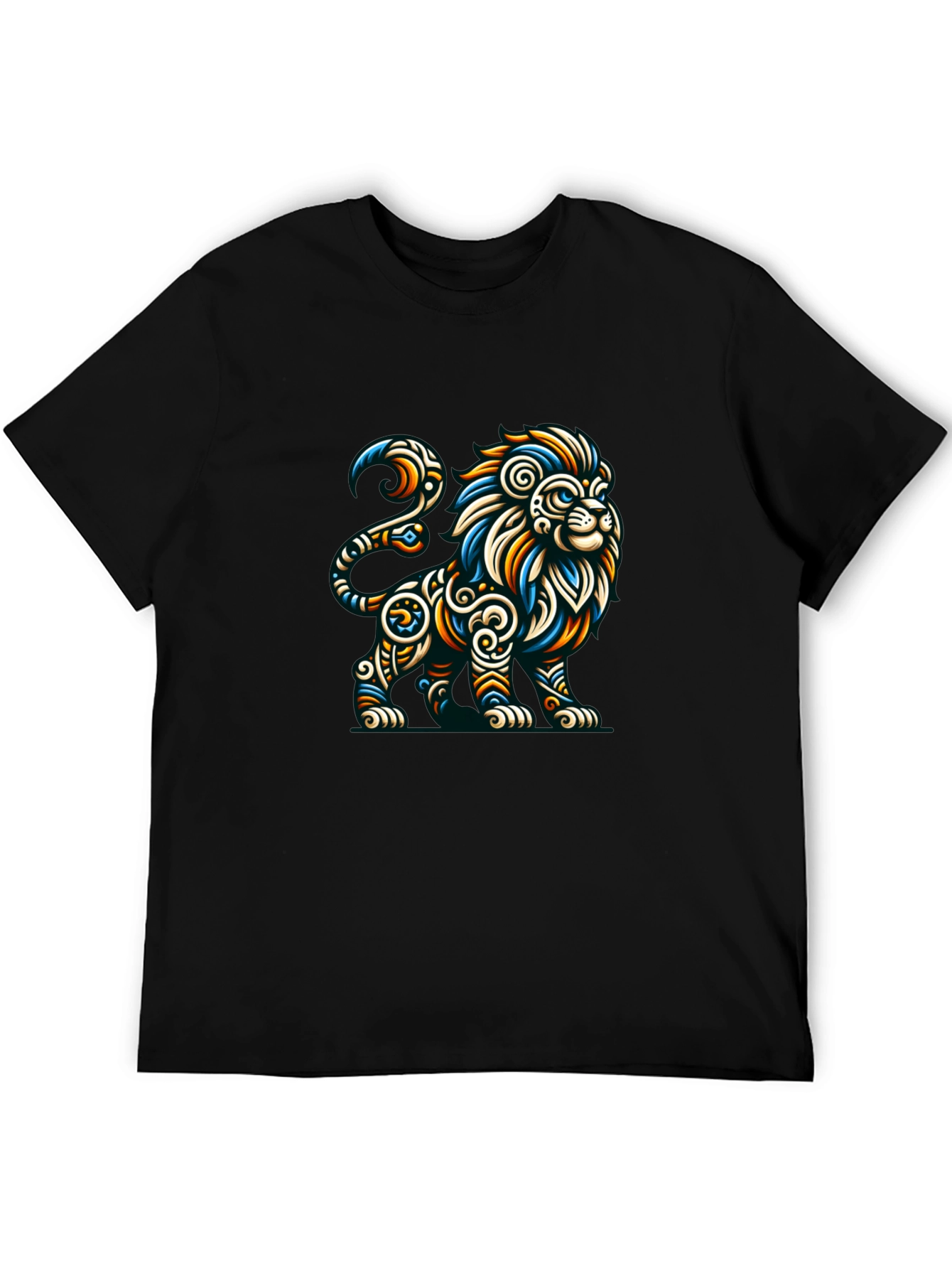 Black Lion Graphic Tee - Men's Black T-Shirt view 5
