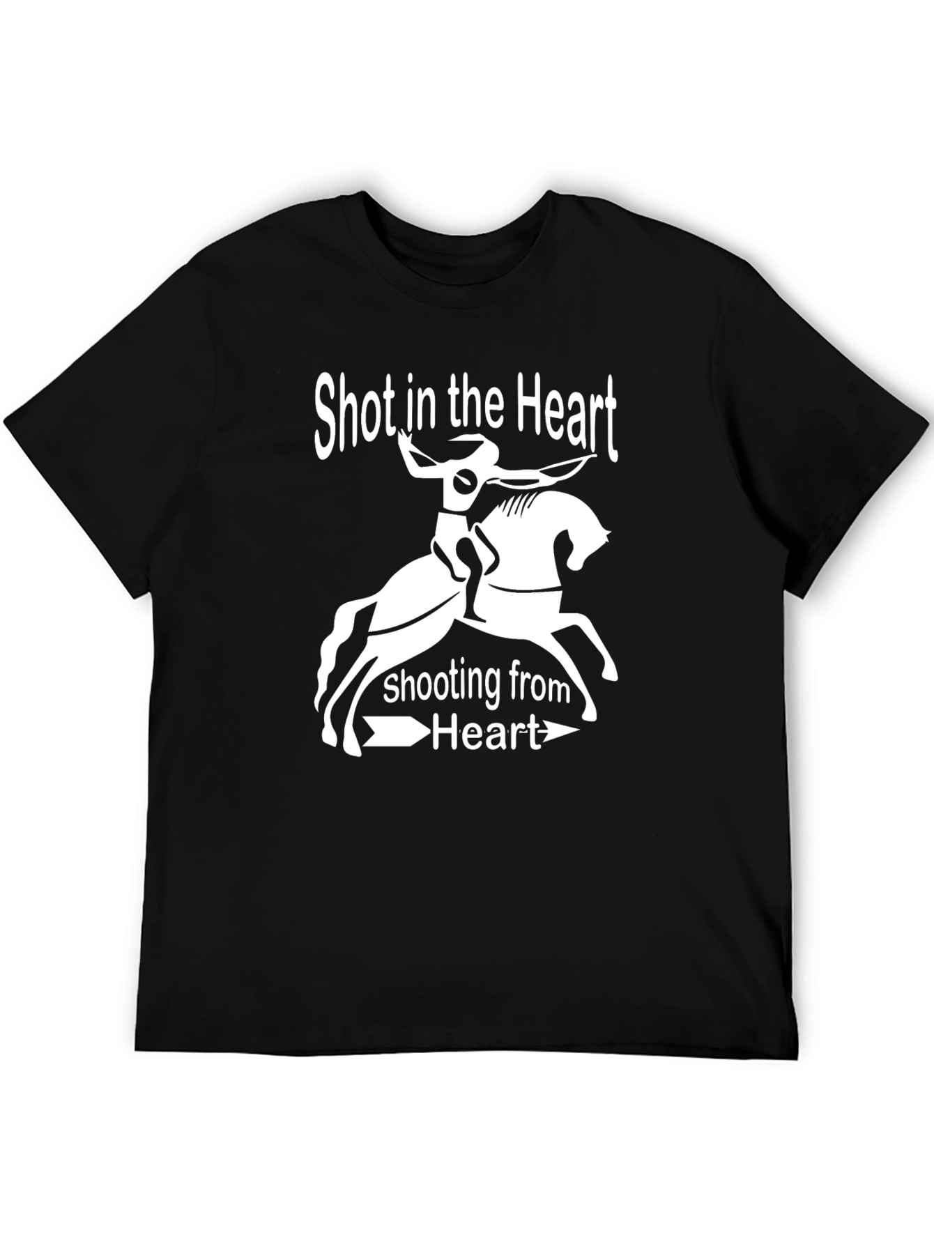 Black Shot in the Heart T-Shirt - Archer Horseback Tee view 5