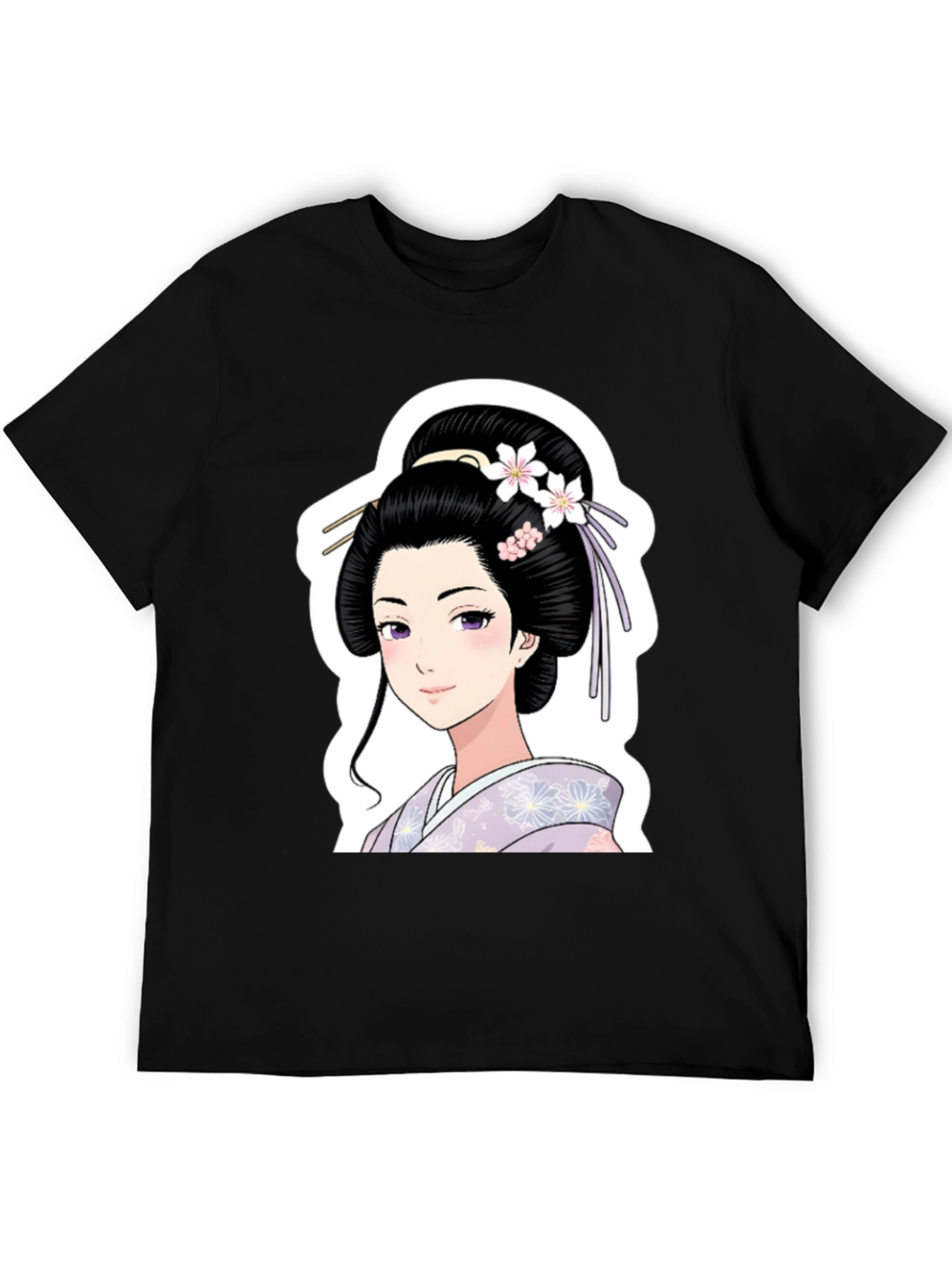 Black Geisha Graphic Black T-Shirt view 5
