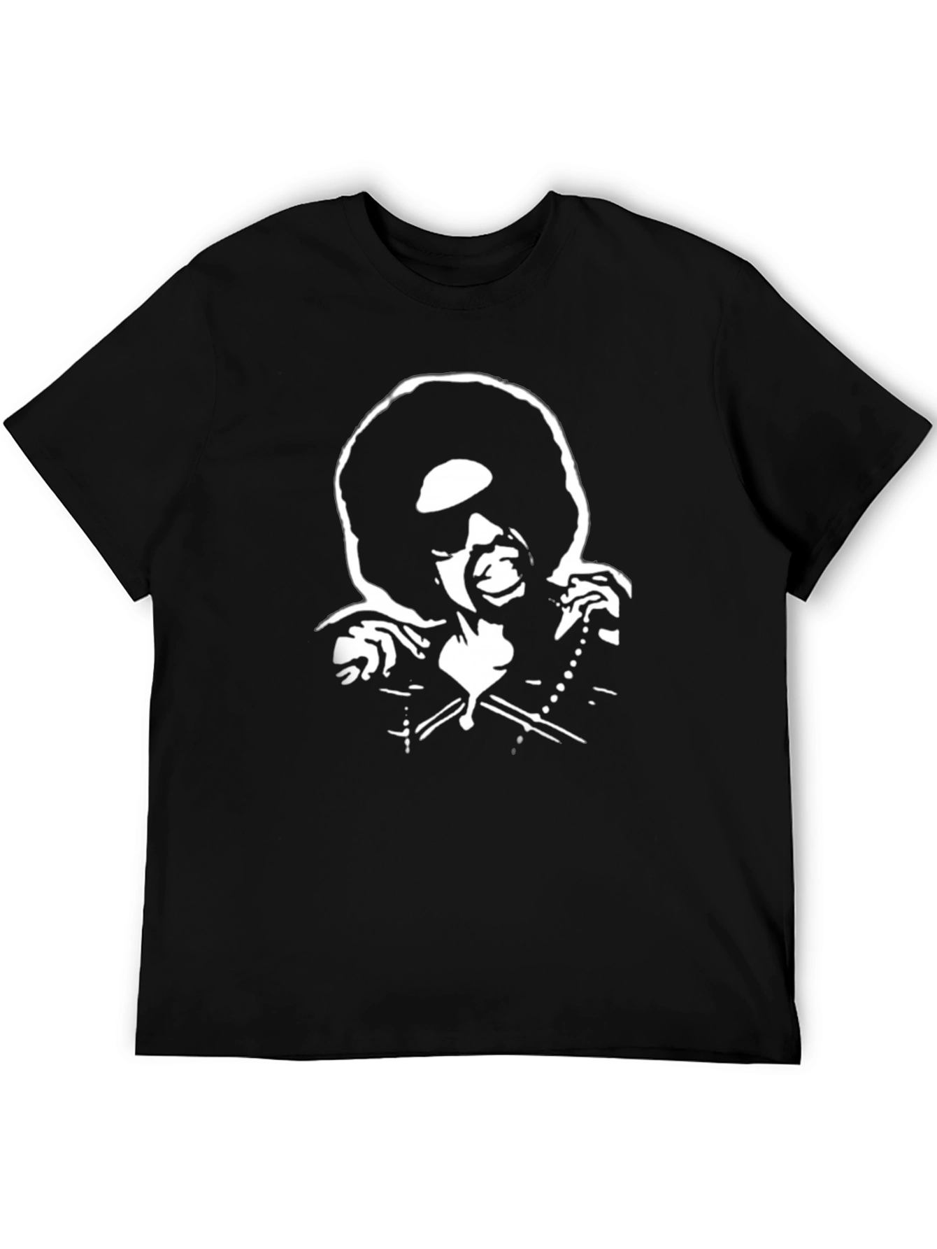 Black Retro Afro Silhouette Graphic T-Shirt view 5
