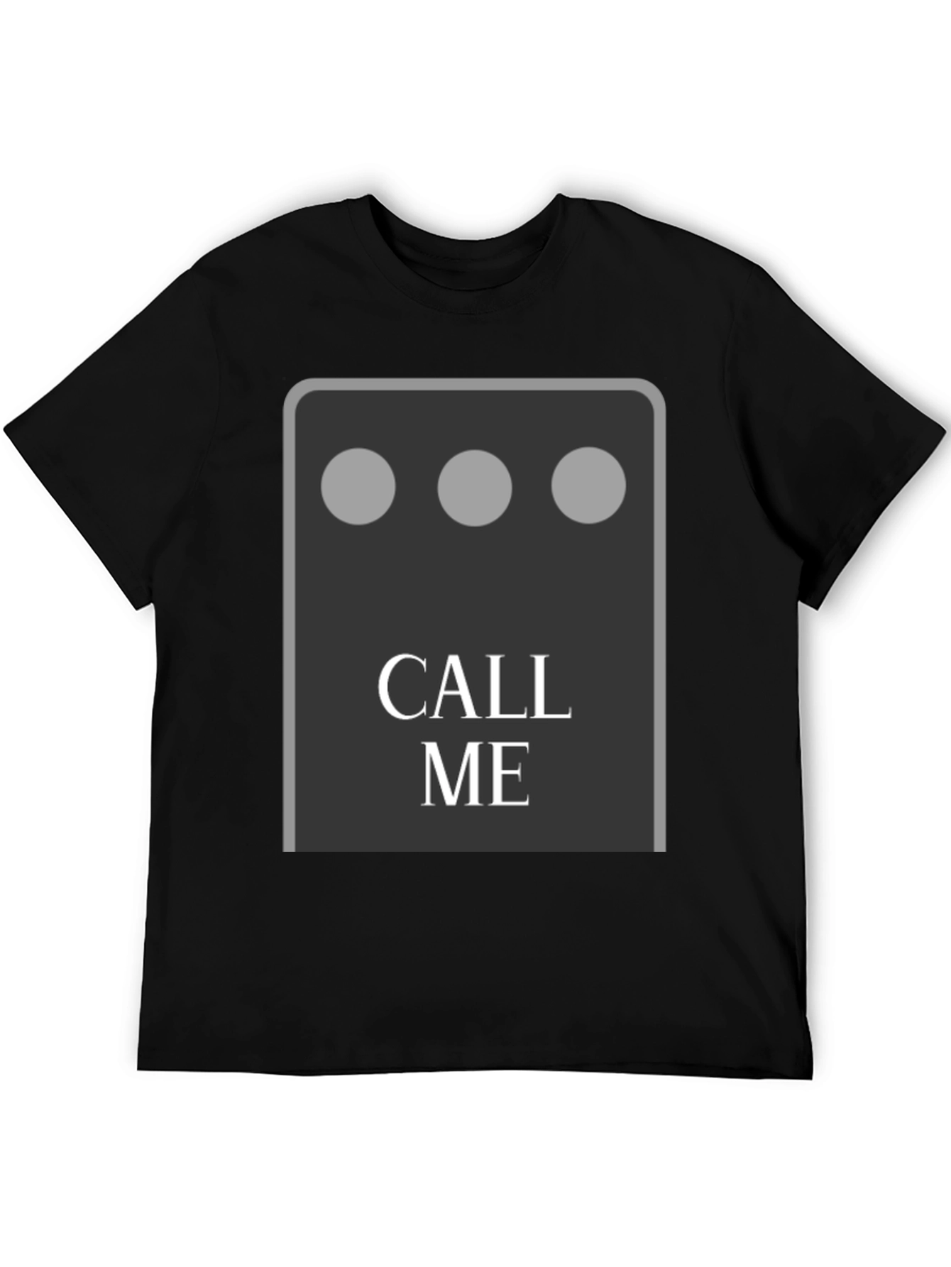 Black Call Me Graphic Tee - Fun & Unique Design view 5