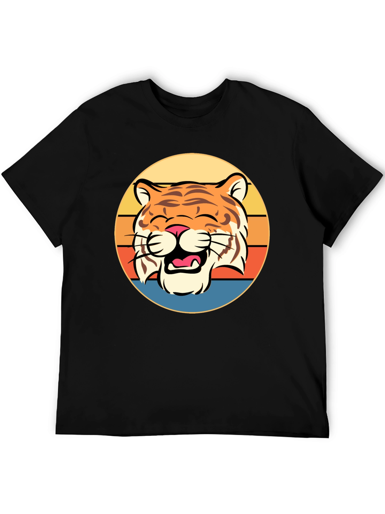 Black Tiger Retro Graphic Tee view 5