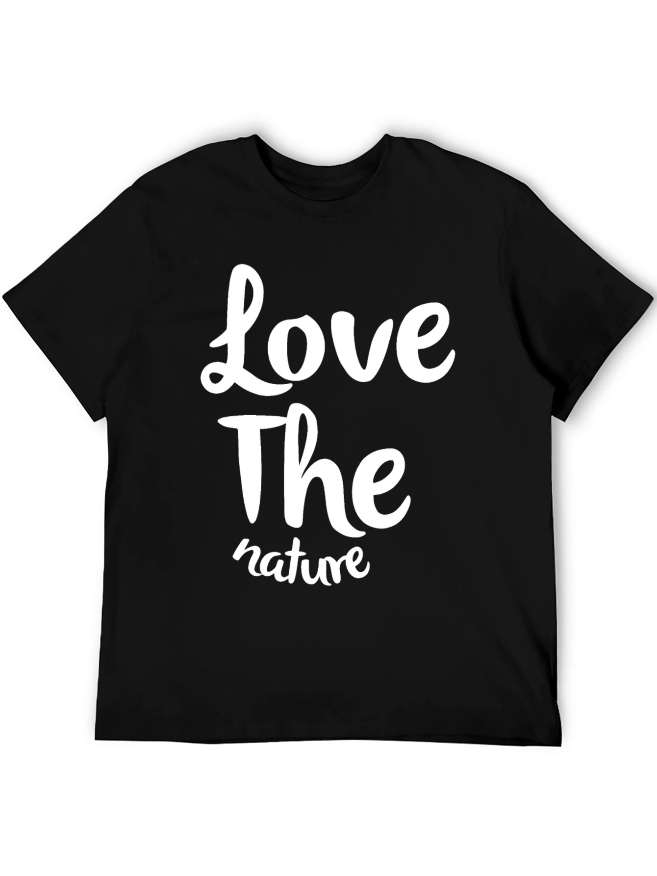 Black Love the Nature Graphic Tee - Eco-Friendly Style view 5