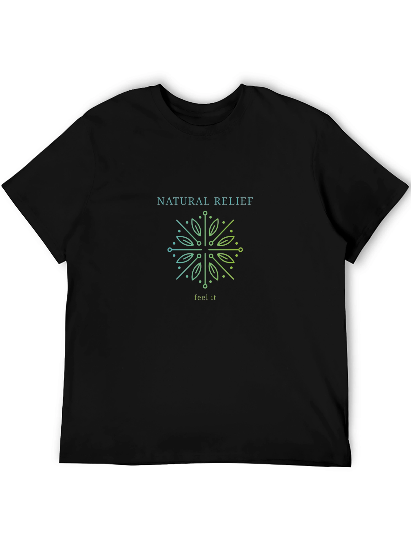 Black Natural Relief Graphic T-Shirt view 5