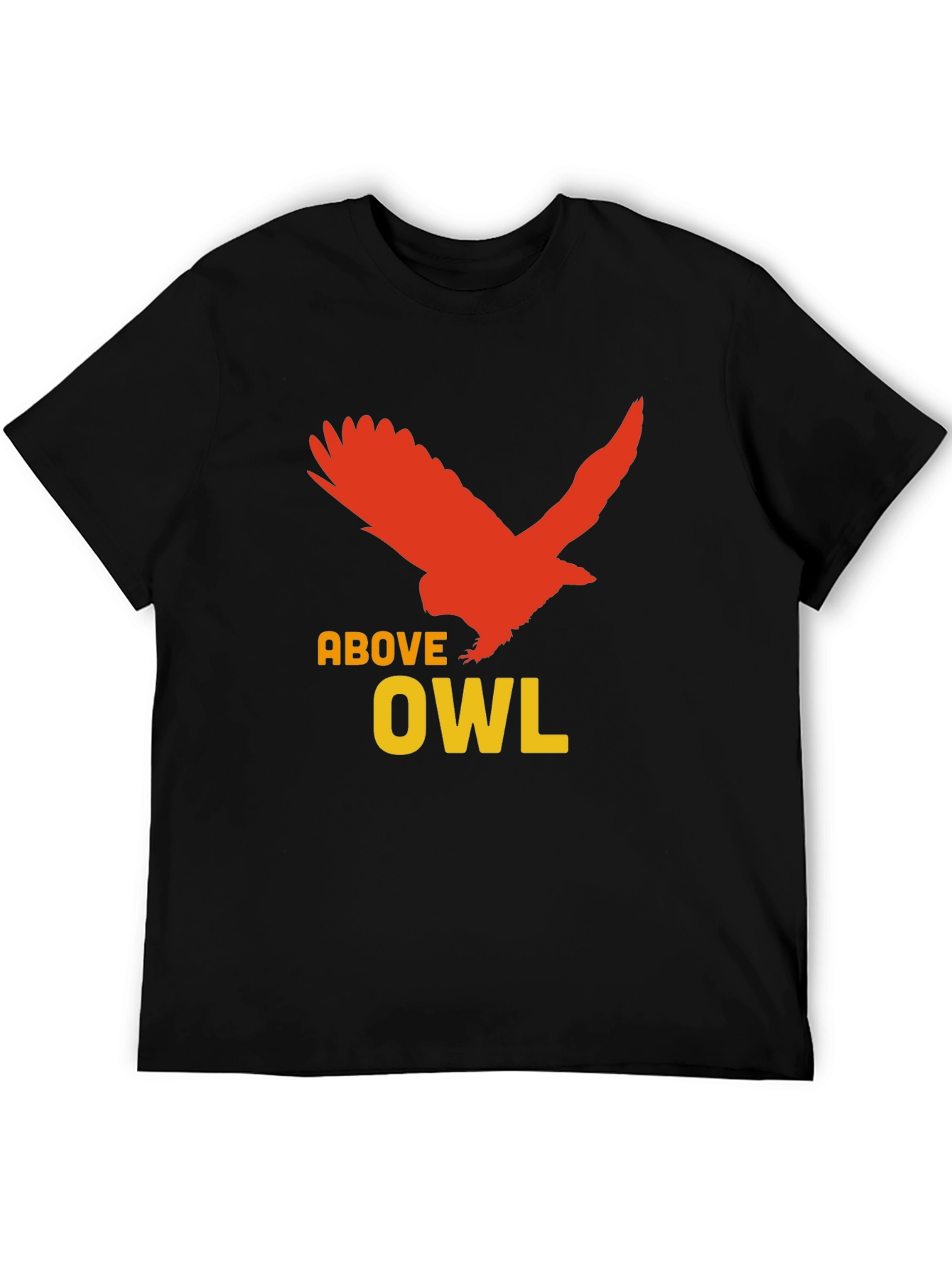 Black Above Owl Graphic Tee - Unique Bird Design view 5