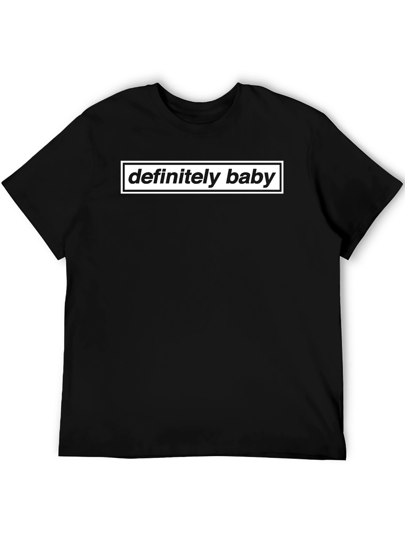 Black Definitely Baby Graphic Tee - Black view 5