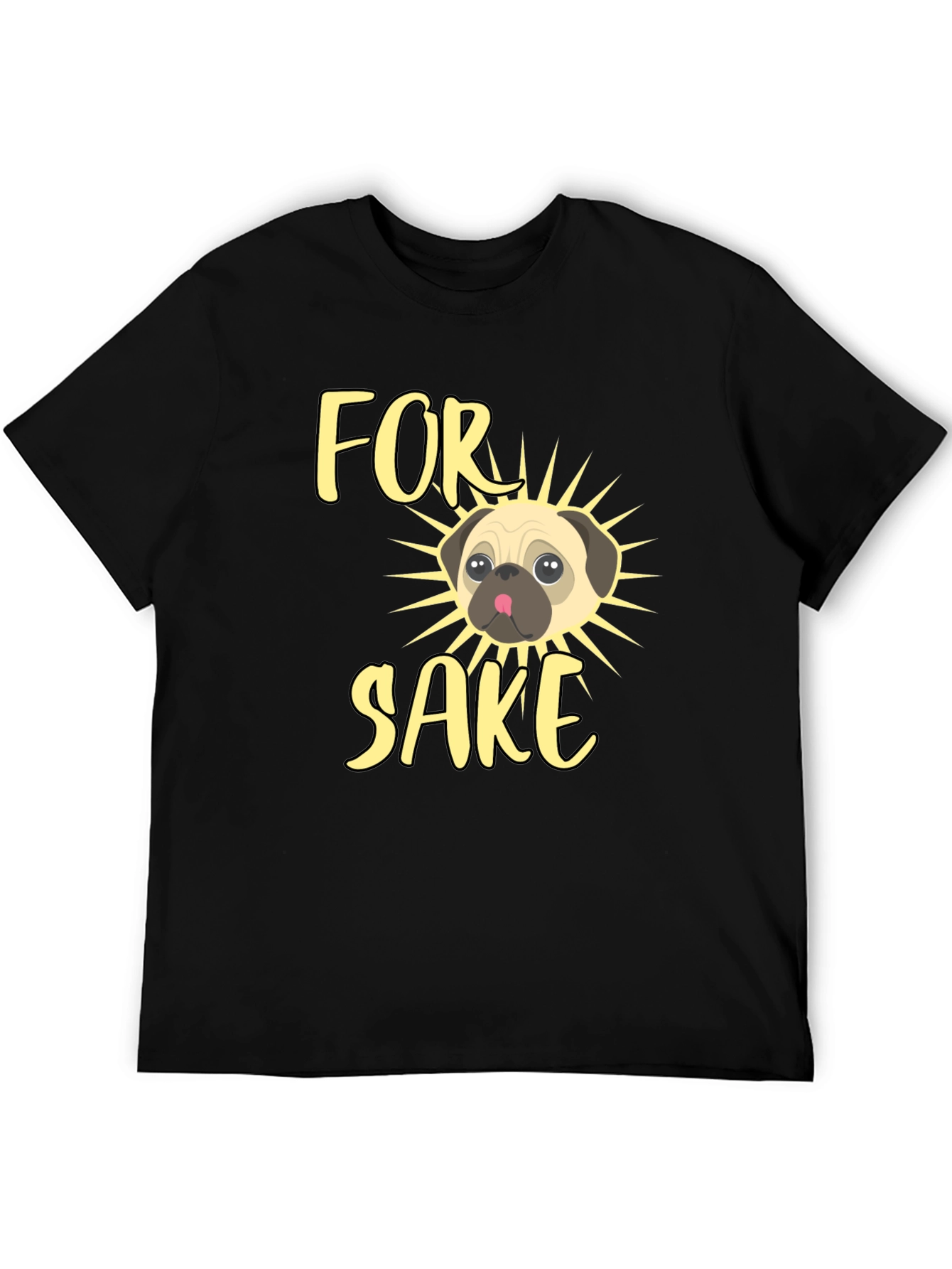 Black For Pug's Sake Men's Graphic Tee view 5