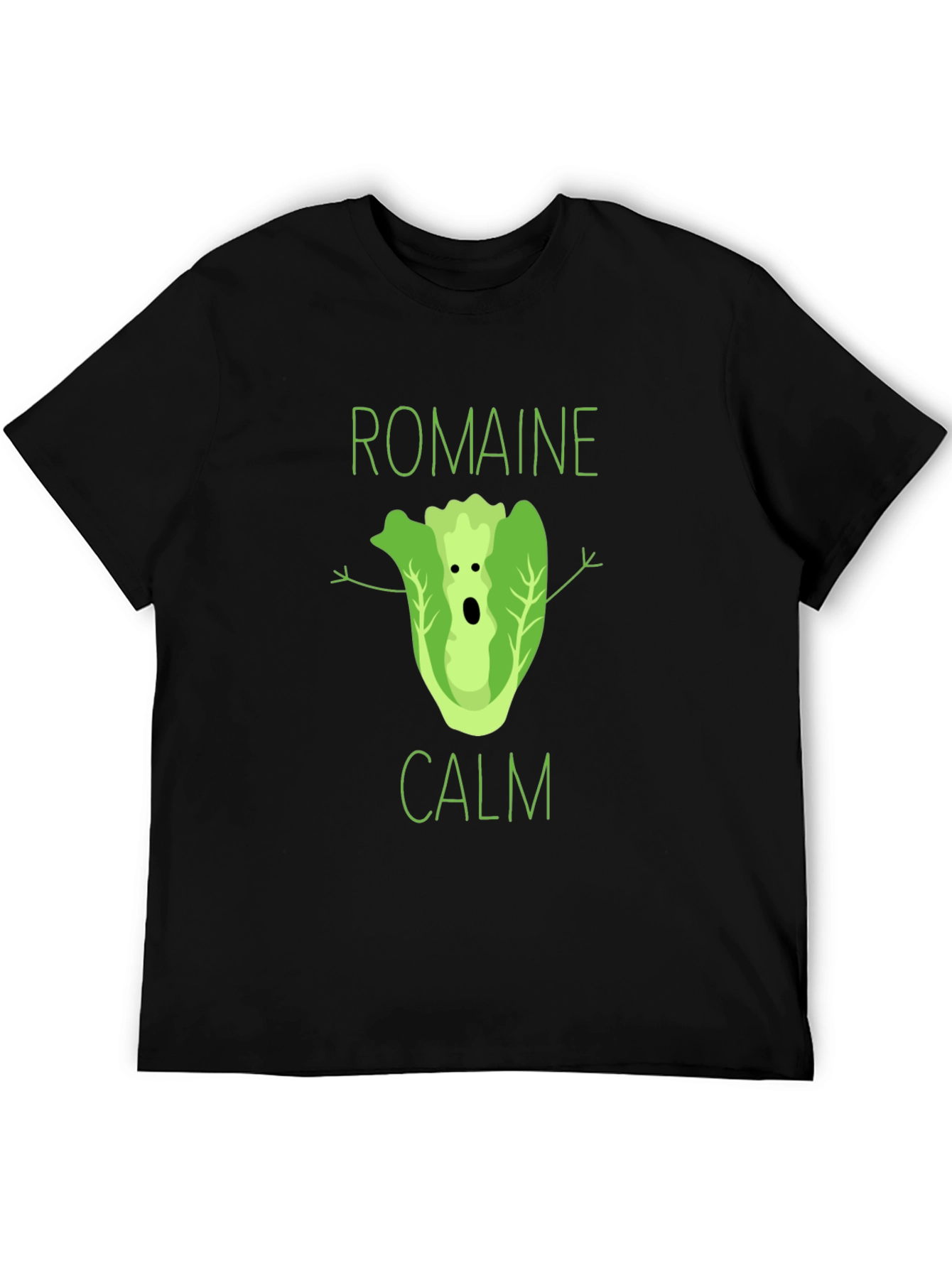 Black Romaine Calm Graphic T-Shirt - Unisex Novelty Tee view 5