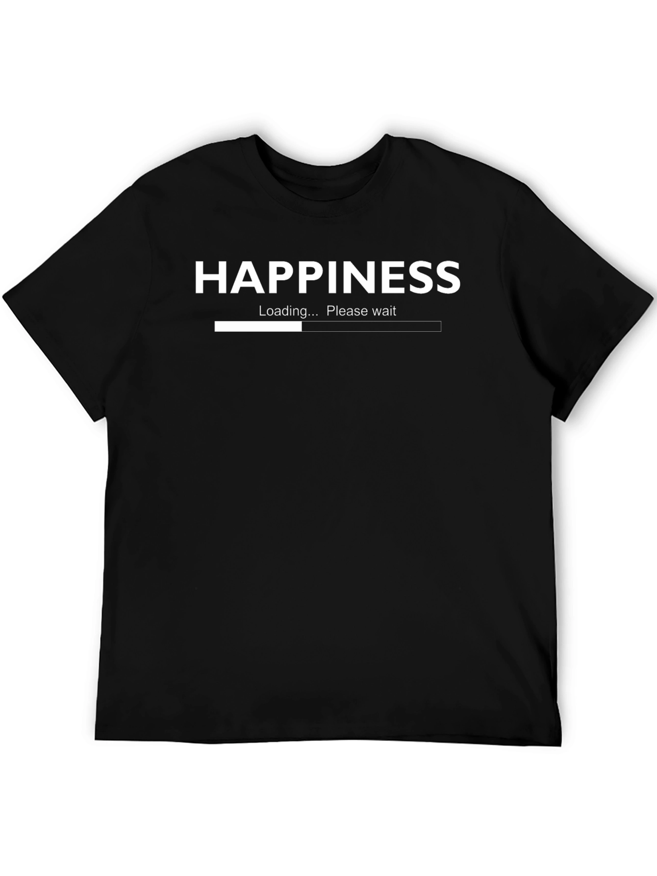 Black Happiness Loading T-Shirt - Graphic Tee view 5