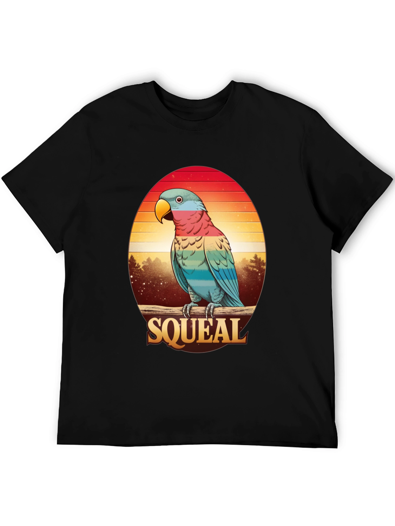 Retro Parrot Graphic Tee - Squeal Design - 5