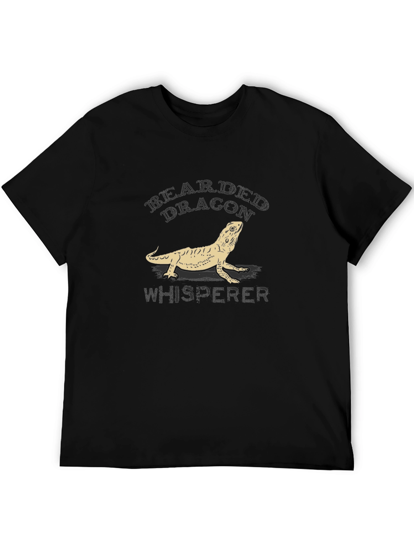 Black Bearded Dragon Whisperer Graphic T-Shirt view 5