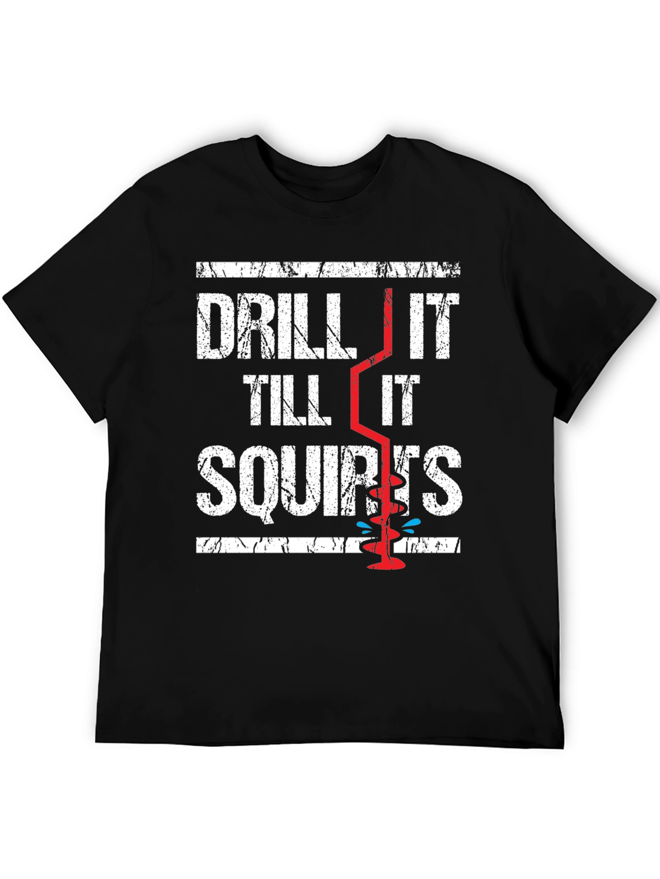 Black Drill It Till It Squirts Graphic T-Shirt view 5