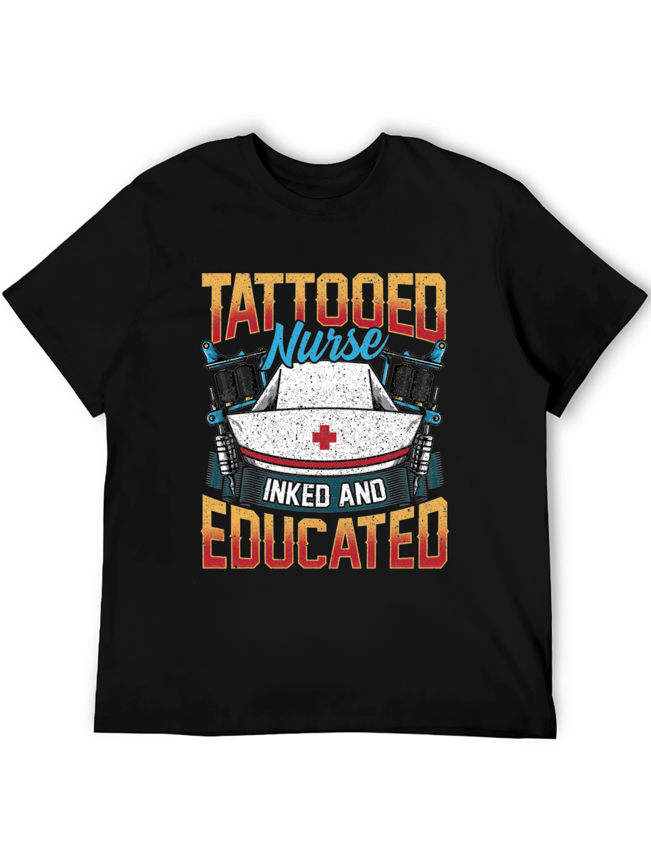 Black Tattooed Nurse T-Shirt - Inked and Educated view 5