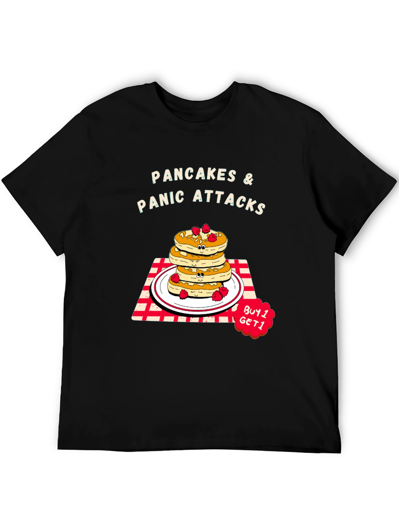 Black Pancakes & Panic Attacks Graphic Tee view 5