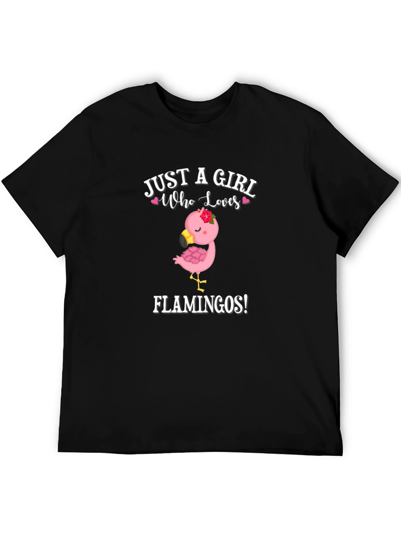 Black Girl Who Loves Flamingos T-Shirt view 5