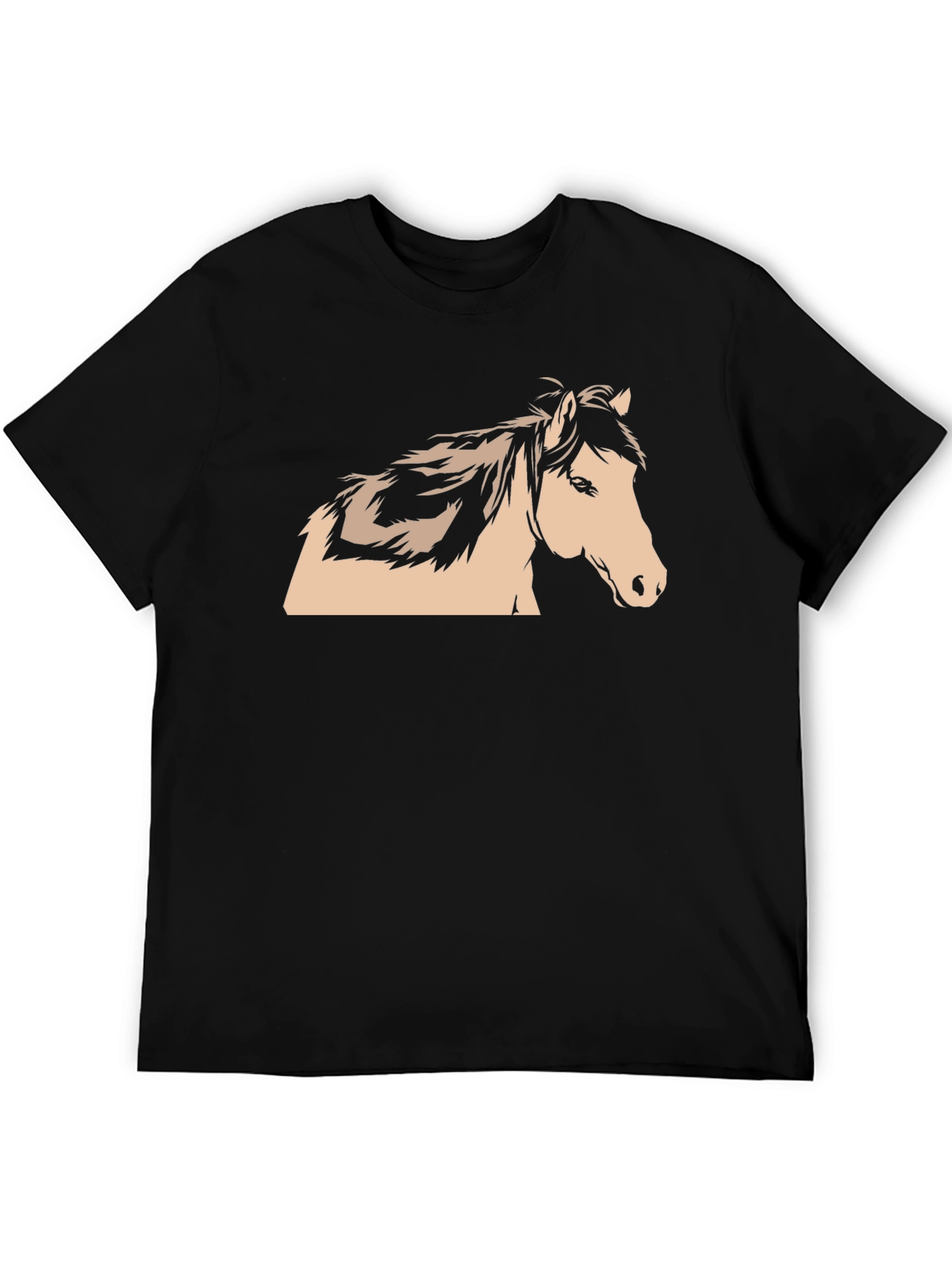 Horse Graphic Tee - Men's Short Sleeve Crewneck T-Shirt - 5