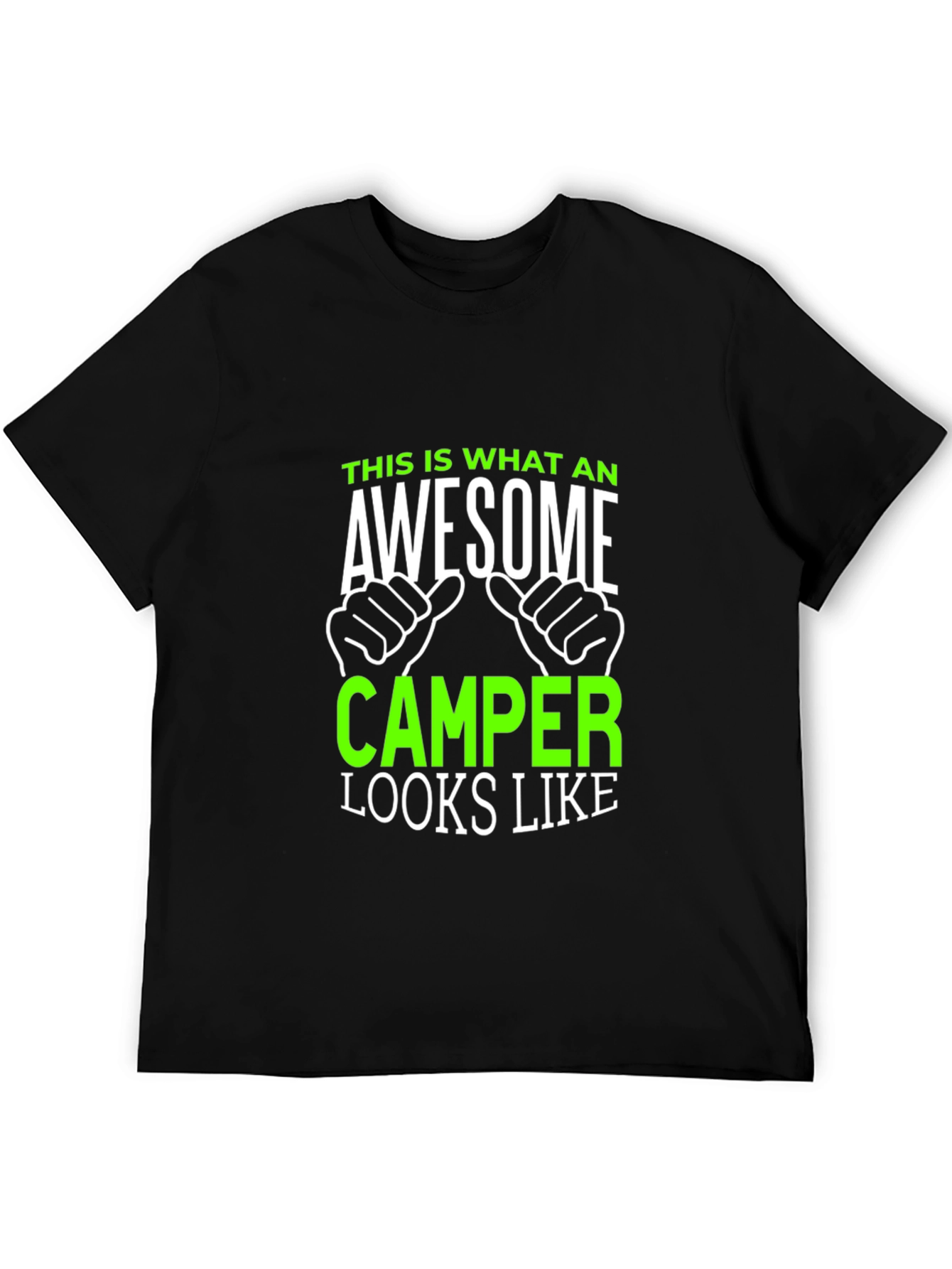 Black Awesome Camper T-Shirt - Gift for Camping Lovers view 5