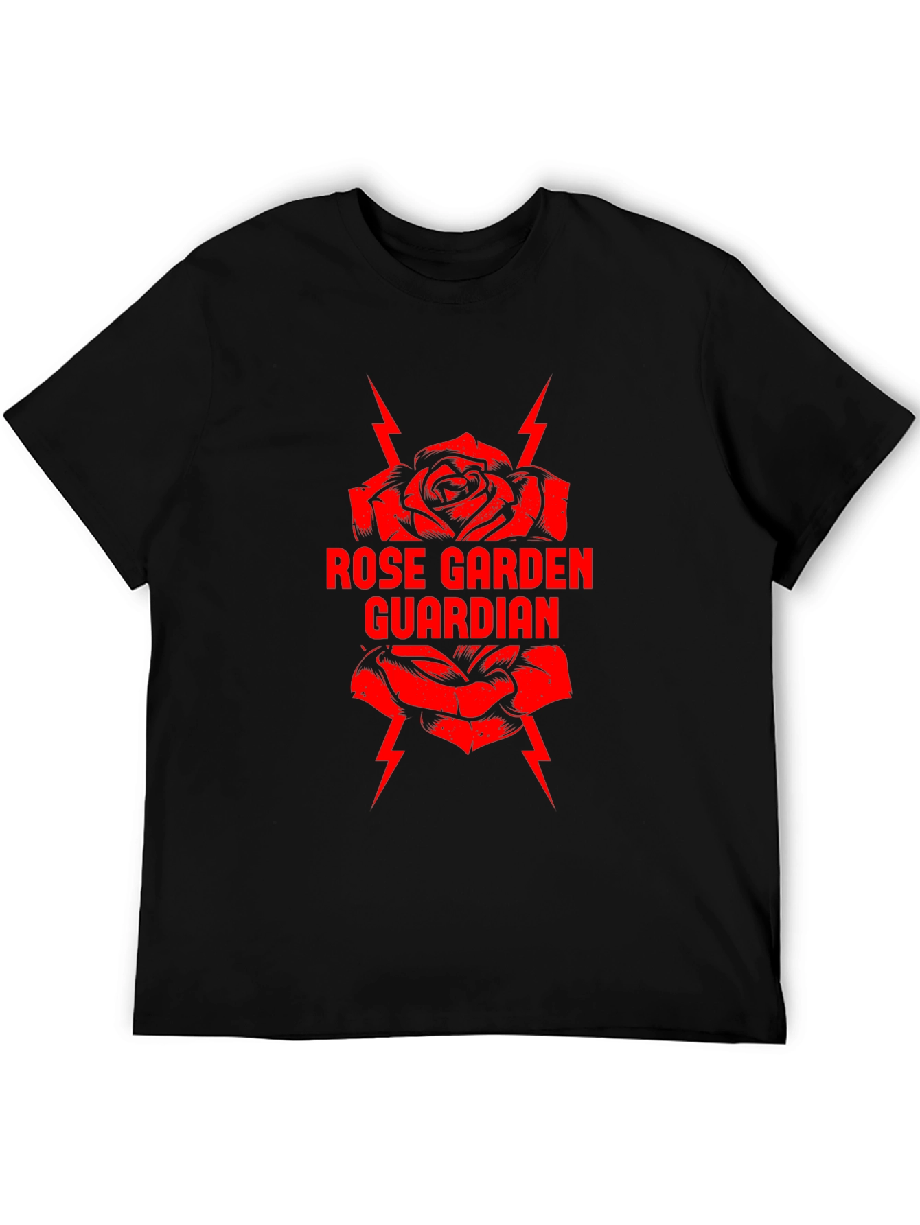 Black Rose Garden Guardian T-Shirt - Black Graphic Tee view 5