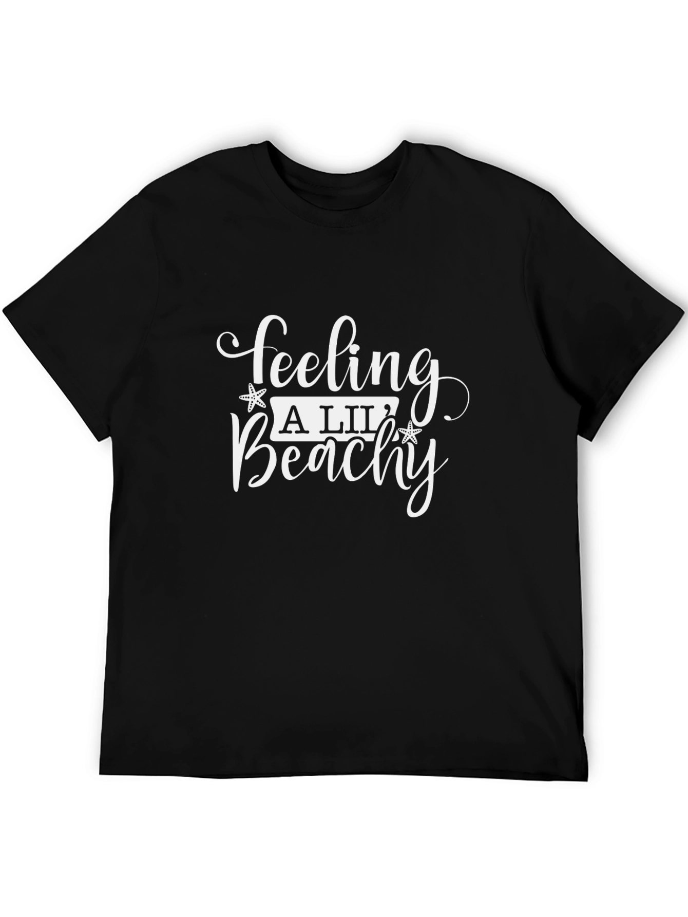 Black Feelin' Beachy Graphic T-Shirt - Casual Black Tee view 5