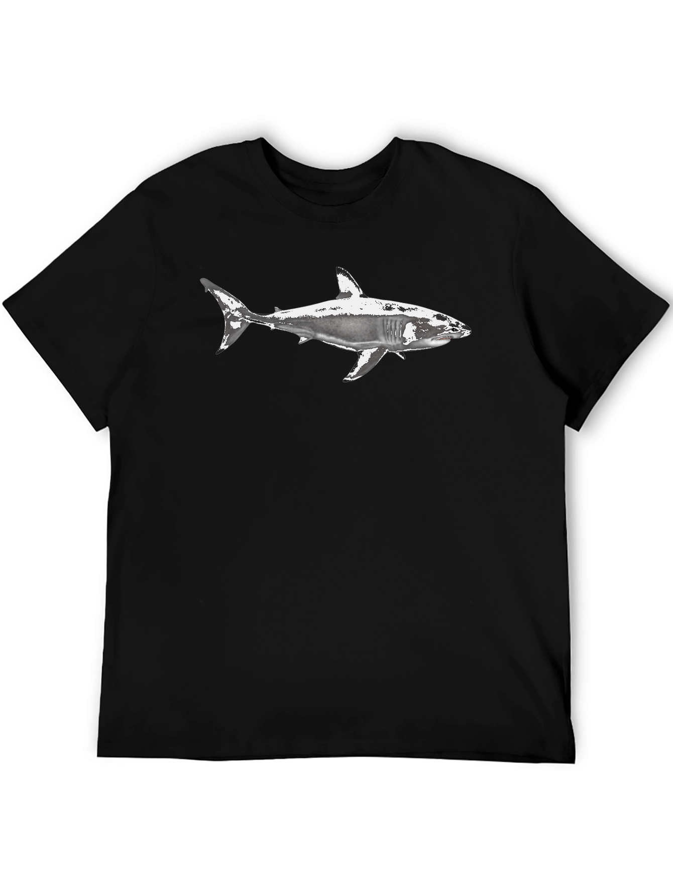 Black Shark Graphic Black T-Shirt view 5