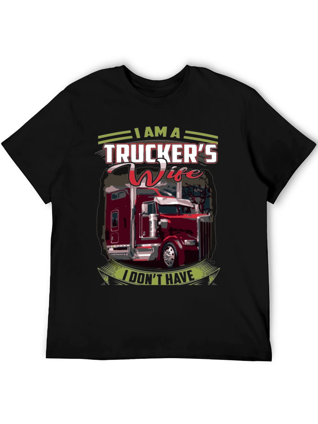 Black Trucker's Wife Graphic T-Shirt view 5