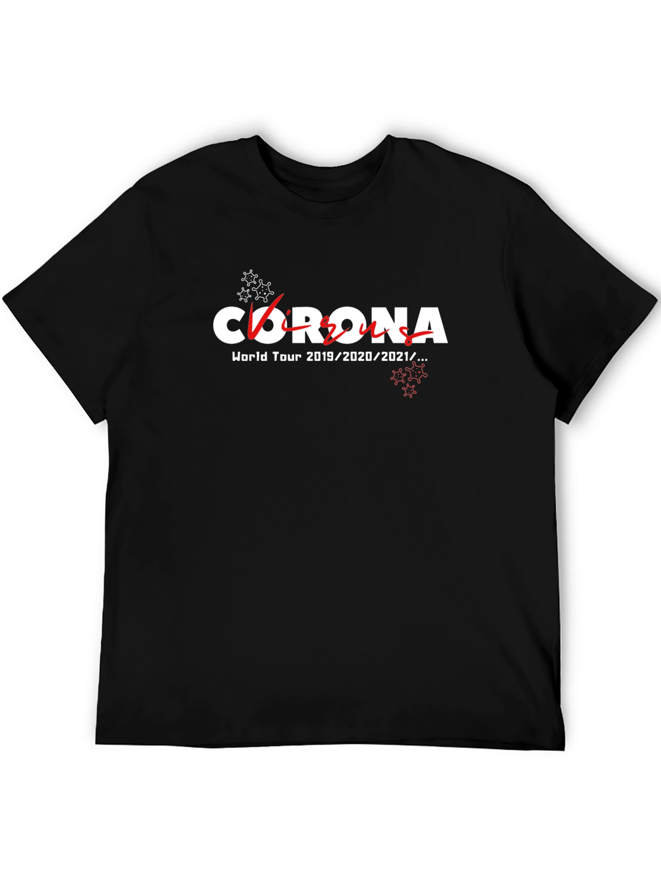 Black Corona World Tour Black T-Shirt view 5