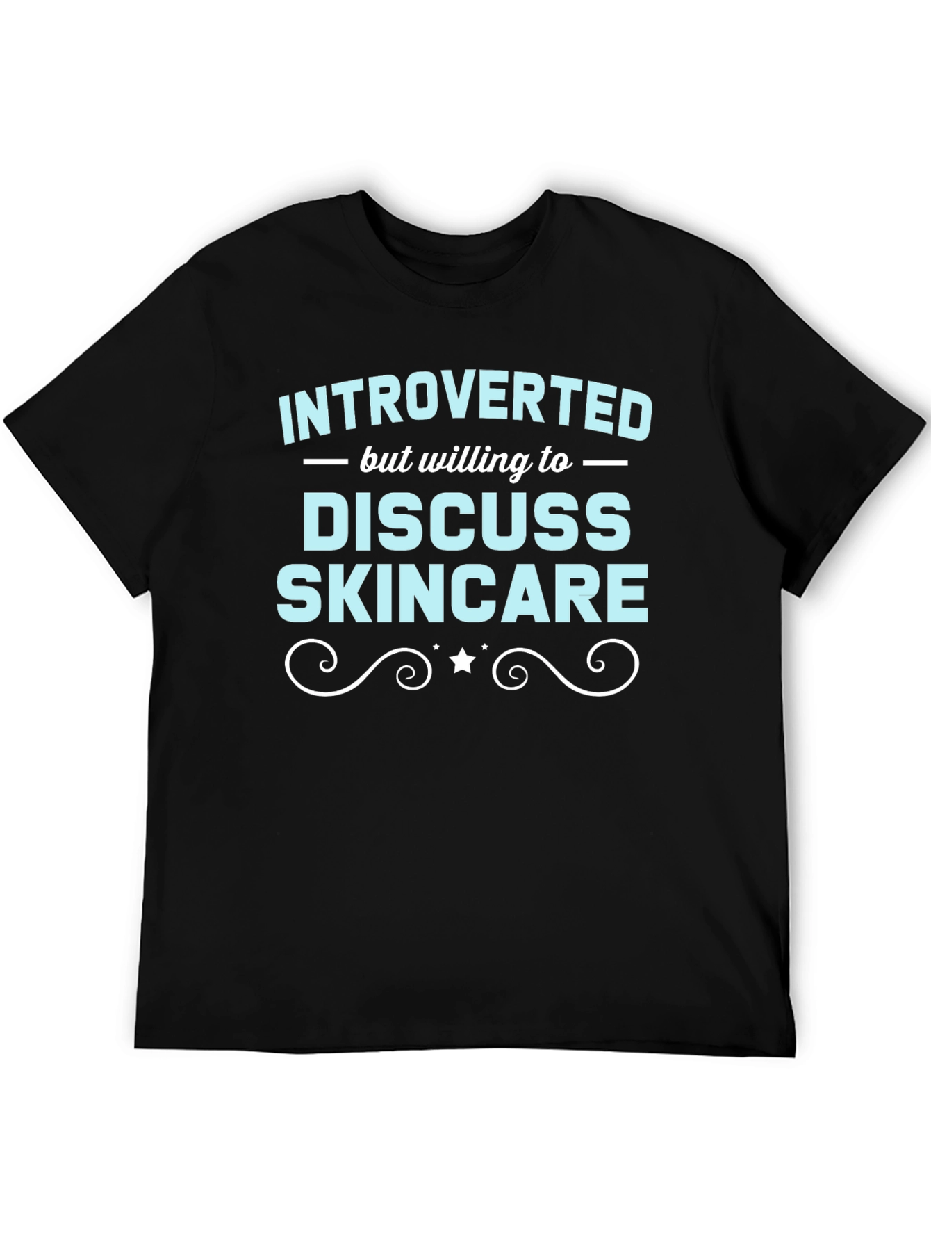 Black Introverted Skincare T-Shirt Funny view 5