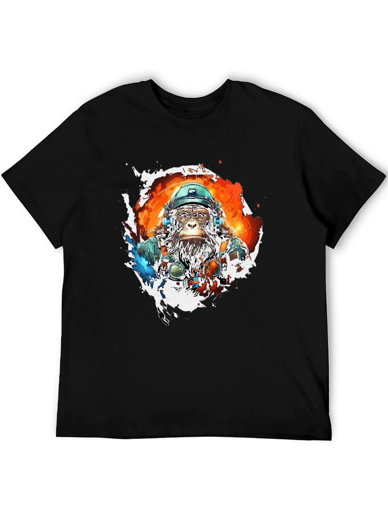 Black Ape Astronaut Graphic T-Shirt - Black Cotton Blend view 5