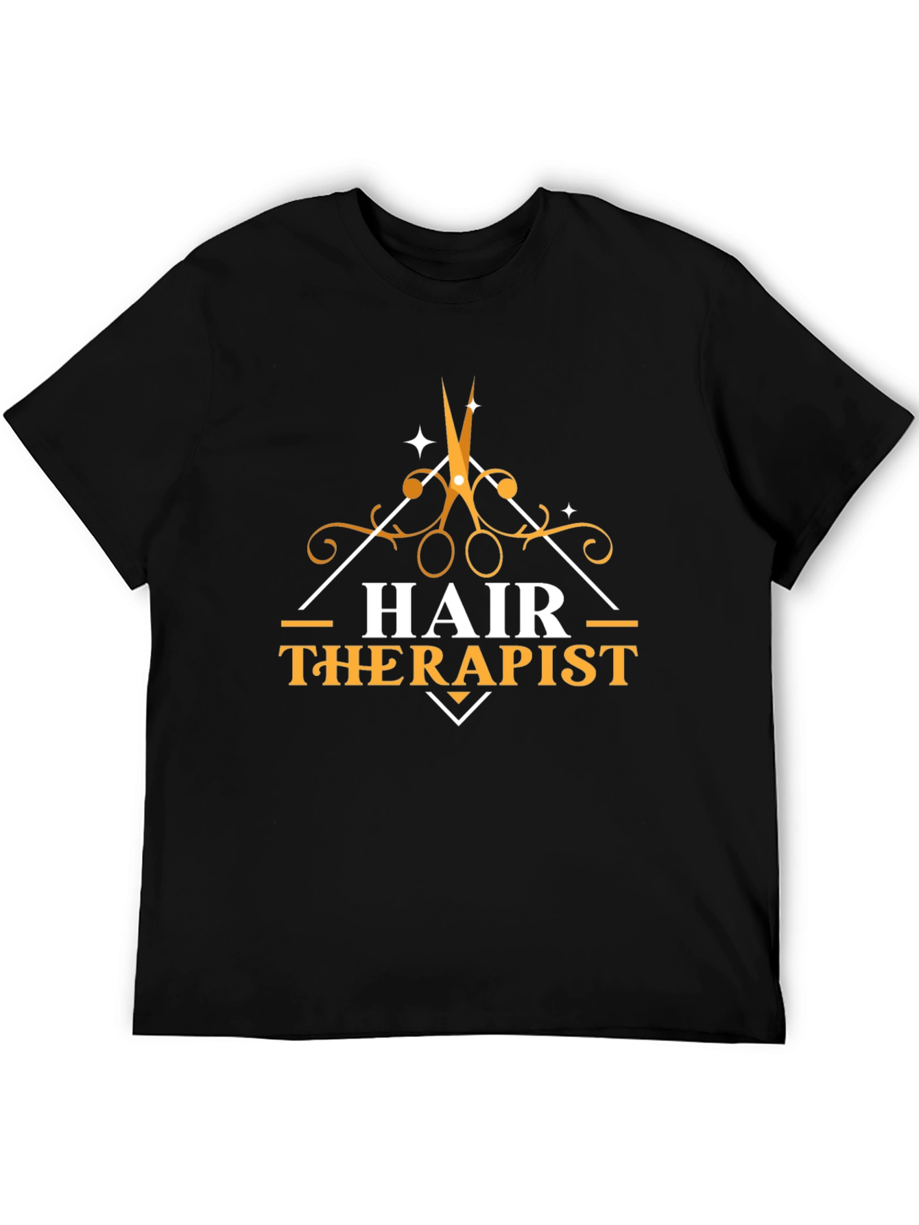 Black Hair Therapist T-Shirt - Stylish Barber Gift view 5
